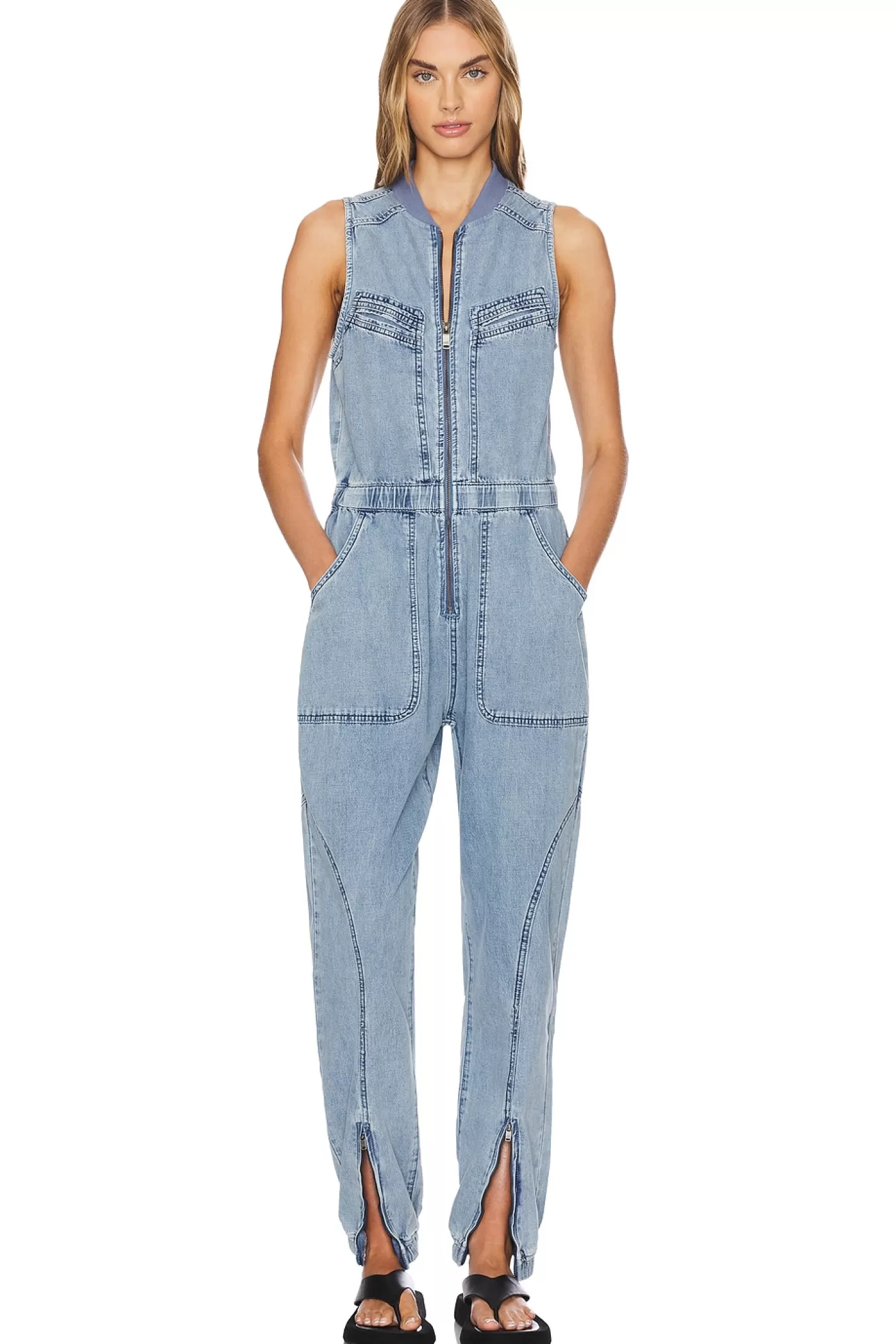 Lilly Denim Jumpsuit>One Teaspoon Shop