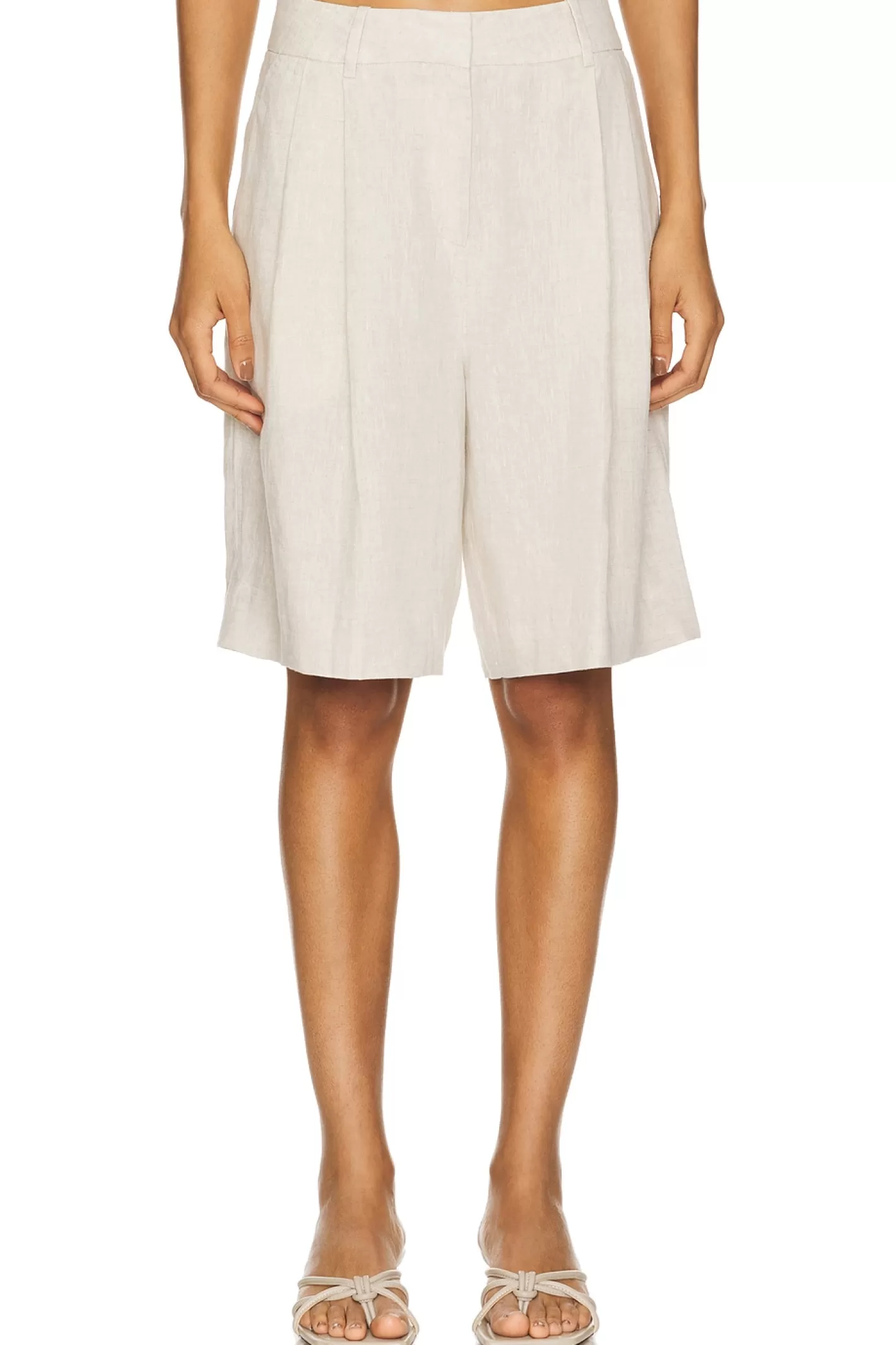 Linen Bermuda Shorts>GRLFRND Cheap