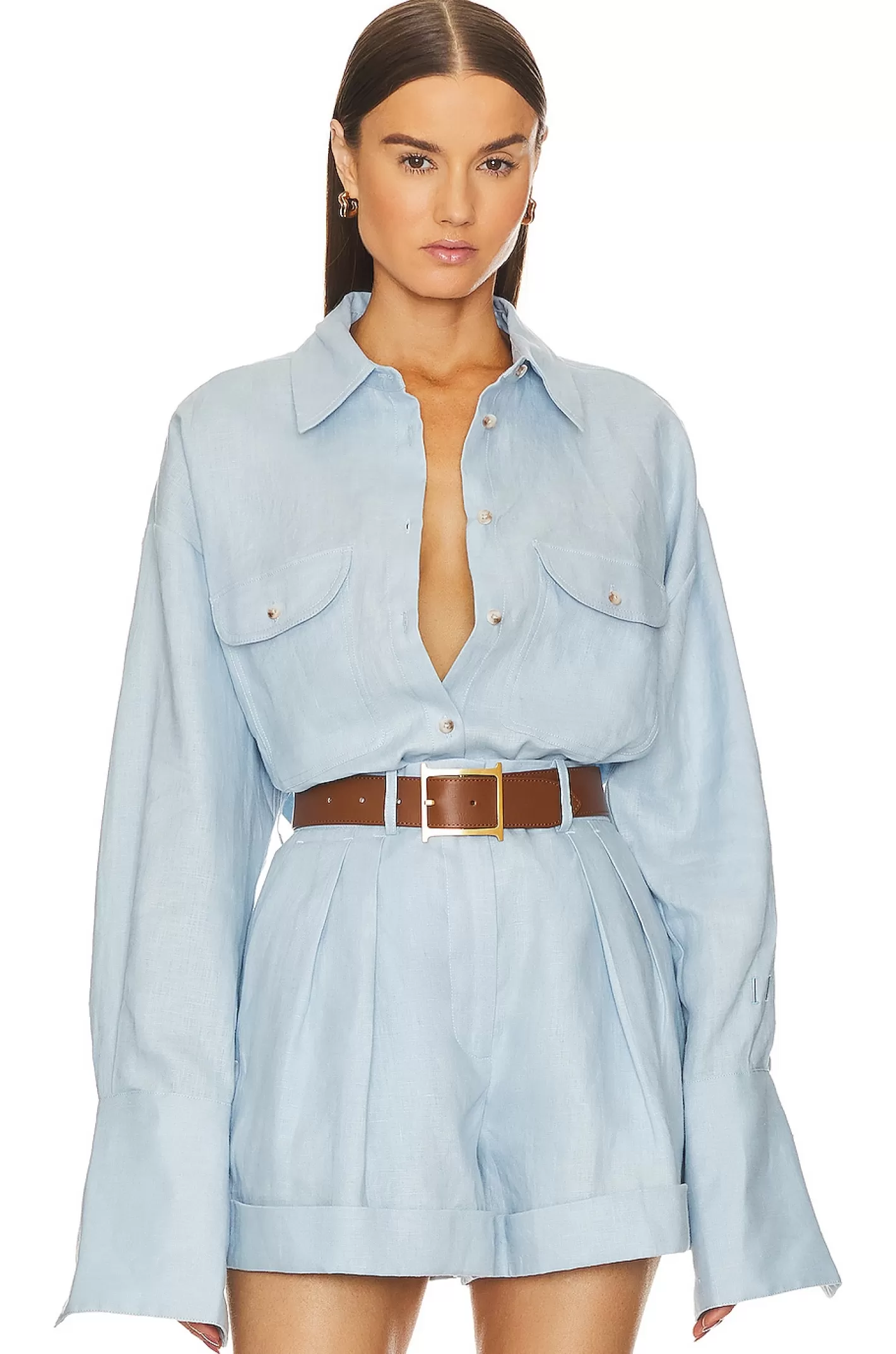 Linen Button Down Shirt>Helsa Flash Sale