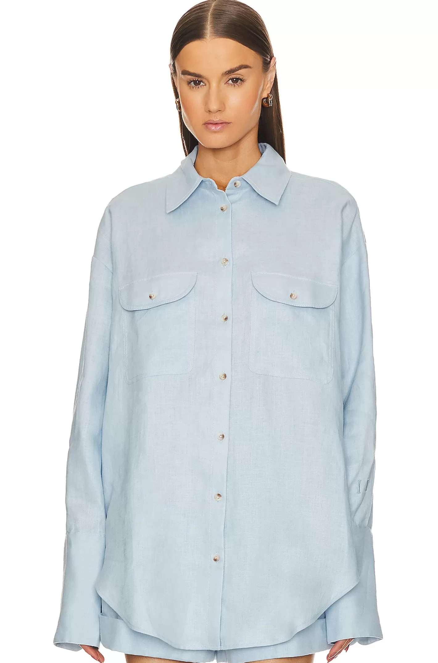 Linen Button Down Shirt>Helsa Flash Sale