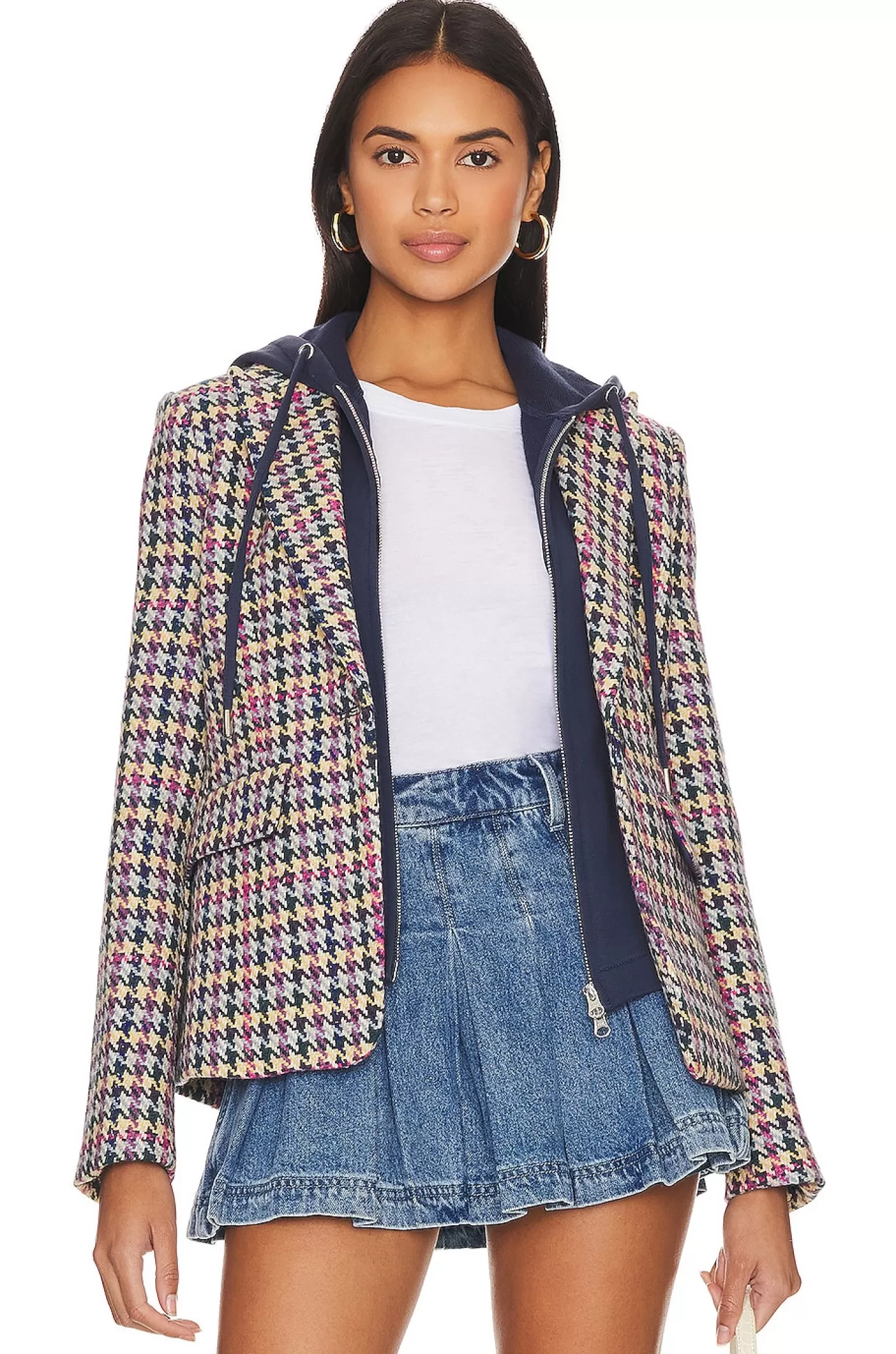 Lucia Multi Houndstooth Jacket>Central Park West Sale