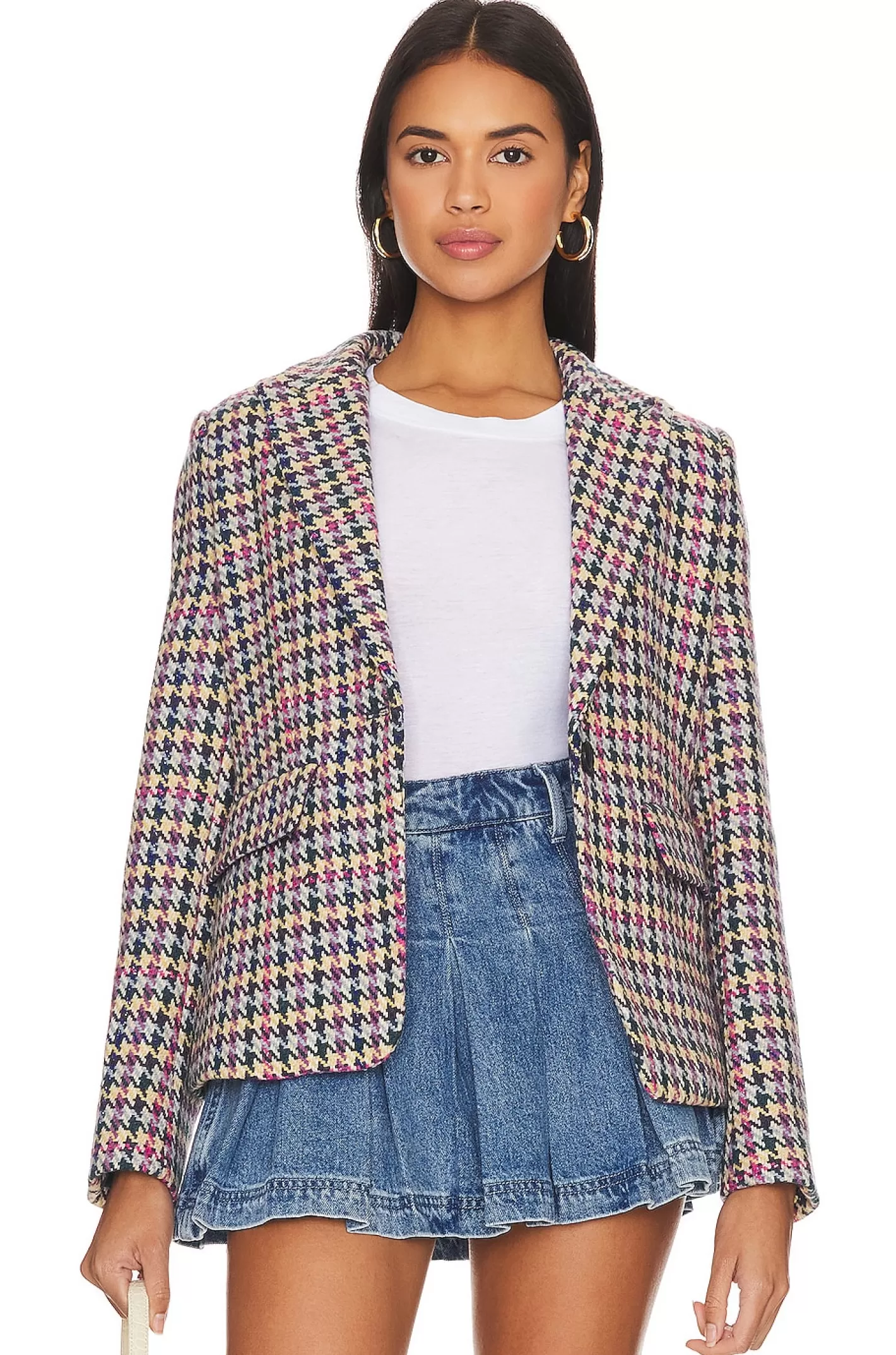 Lucia Multi Houndstooth Jacket>Central Park West Sale