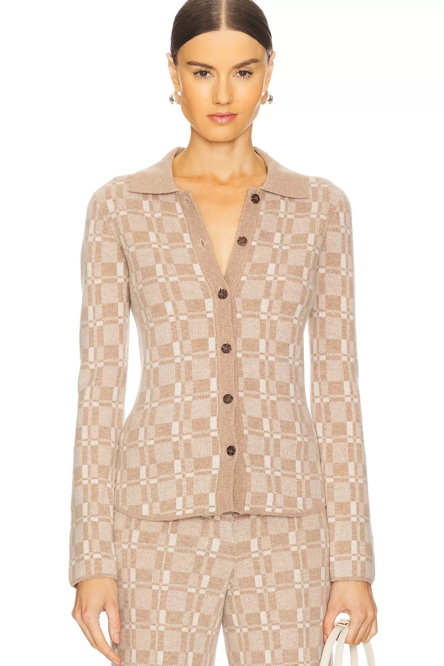 Luxe Plaid Jacquard Collared Button Up>NAADAM Sale