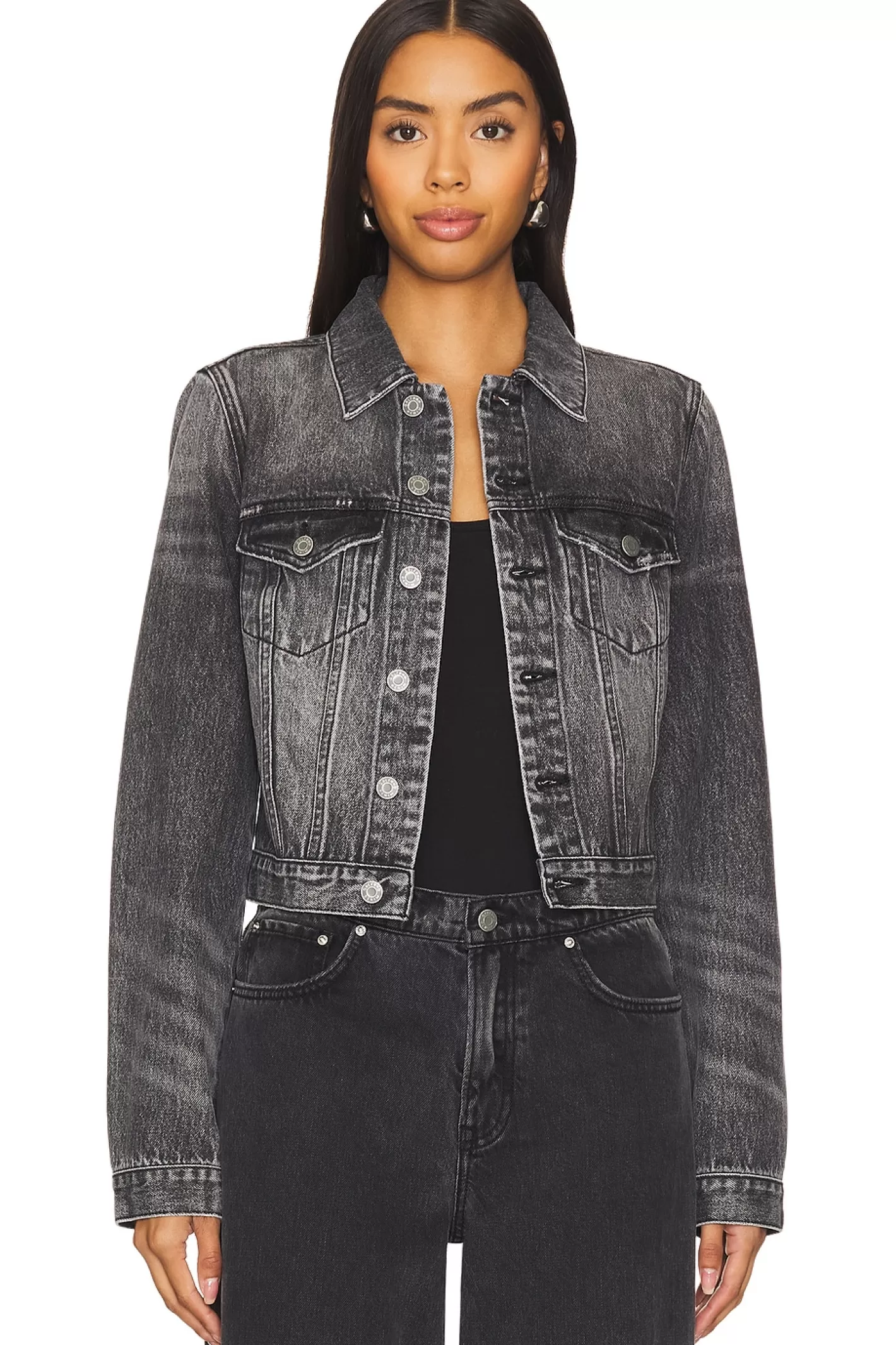 Maeve Fitted Denim Jacket>GRLFRND Best Sale