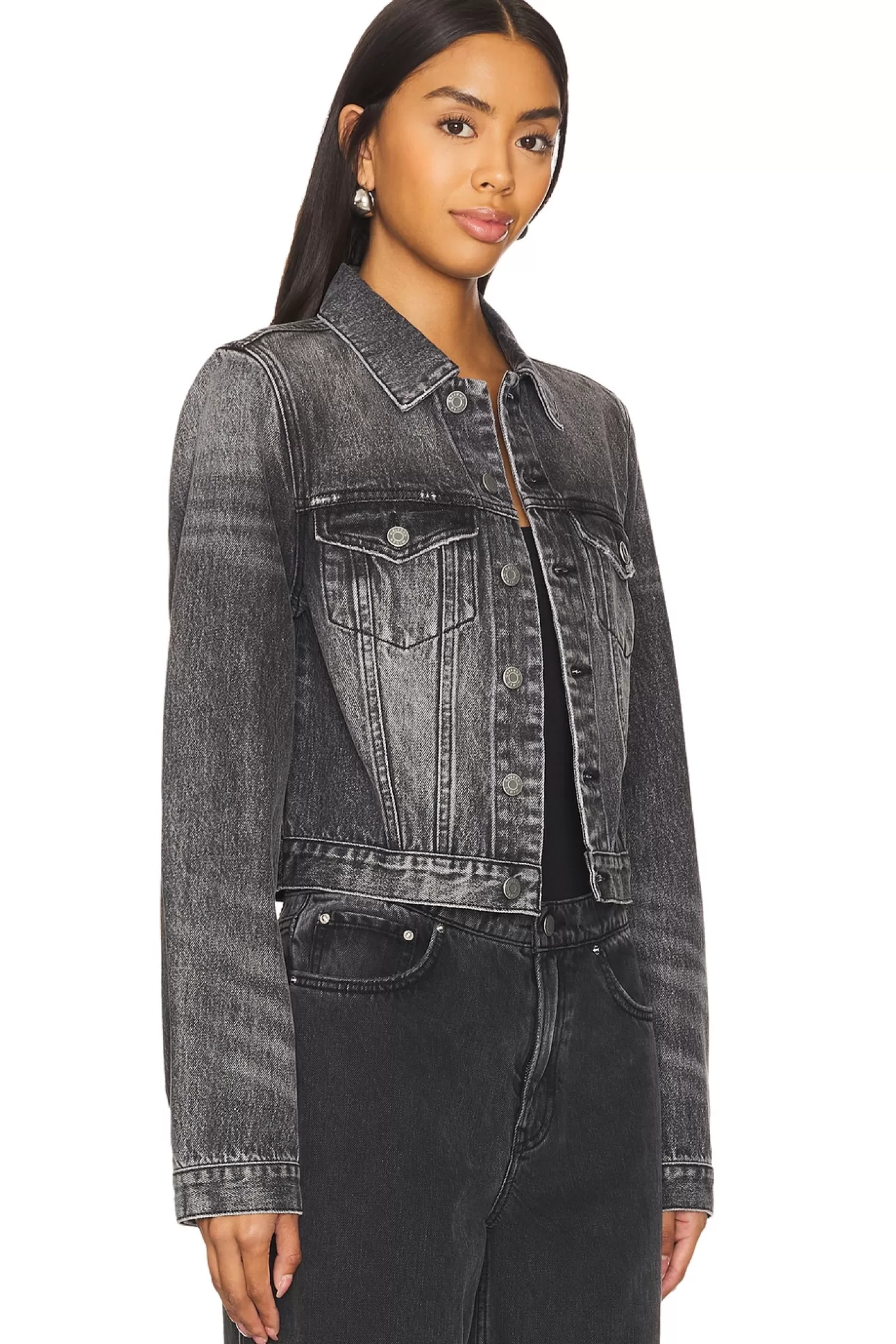 Maeve Fitted Denim Jacket>GRLFRND Best Sale