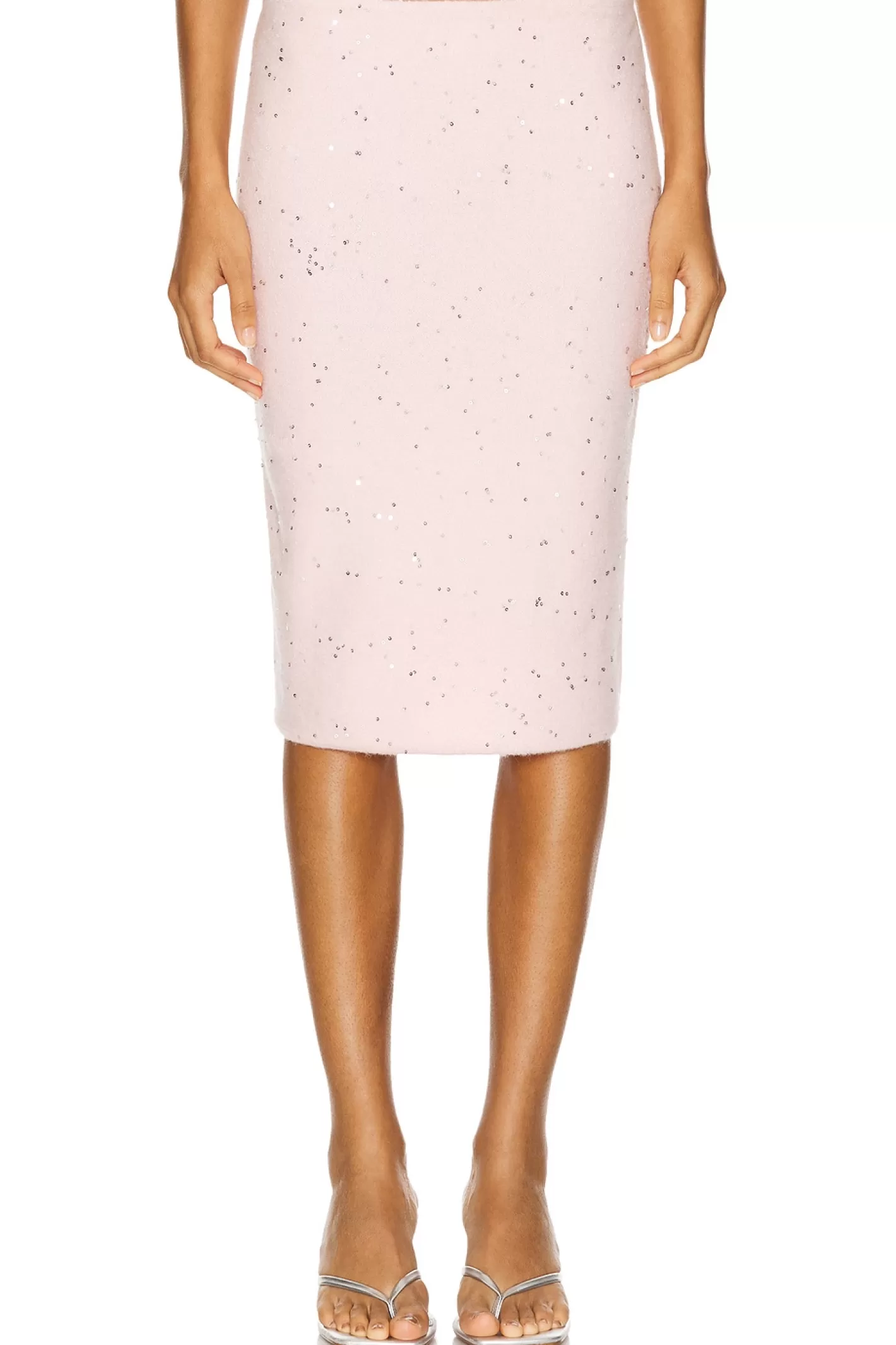 Miki Sequin Knit Skirt>GUIZIO Cheap