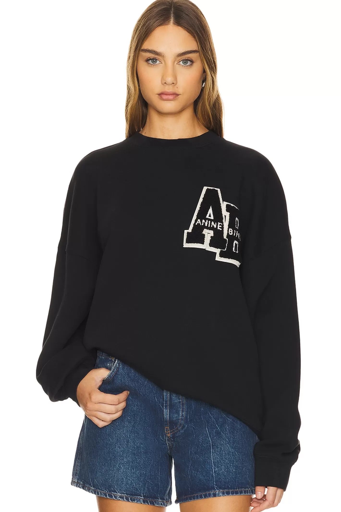 Miles Letterman Sweatshirt>ANINE BING Cheap