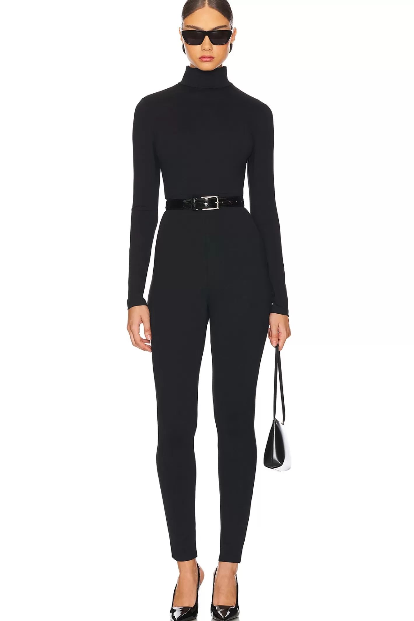 Mock Neck Long Sleeve Jumpsuit>Susana Monaco Hot