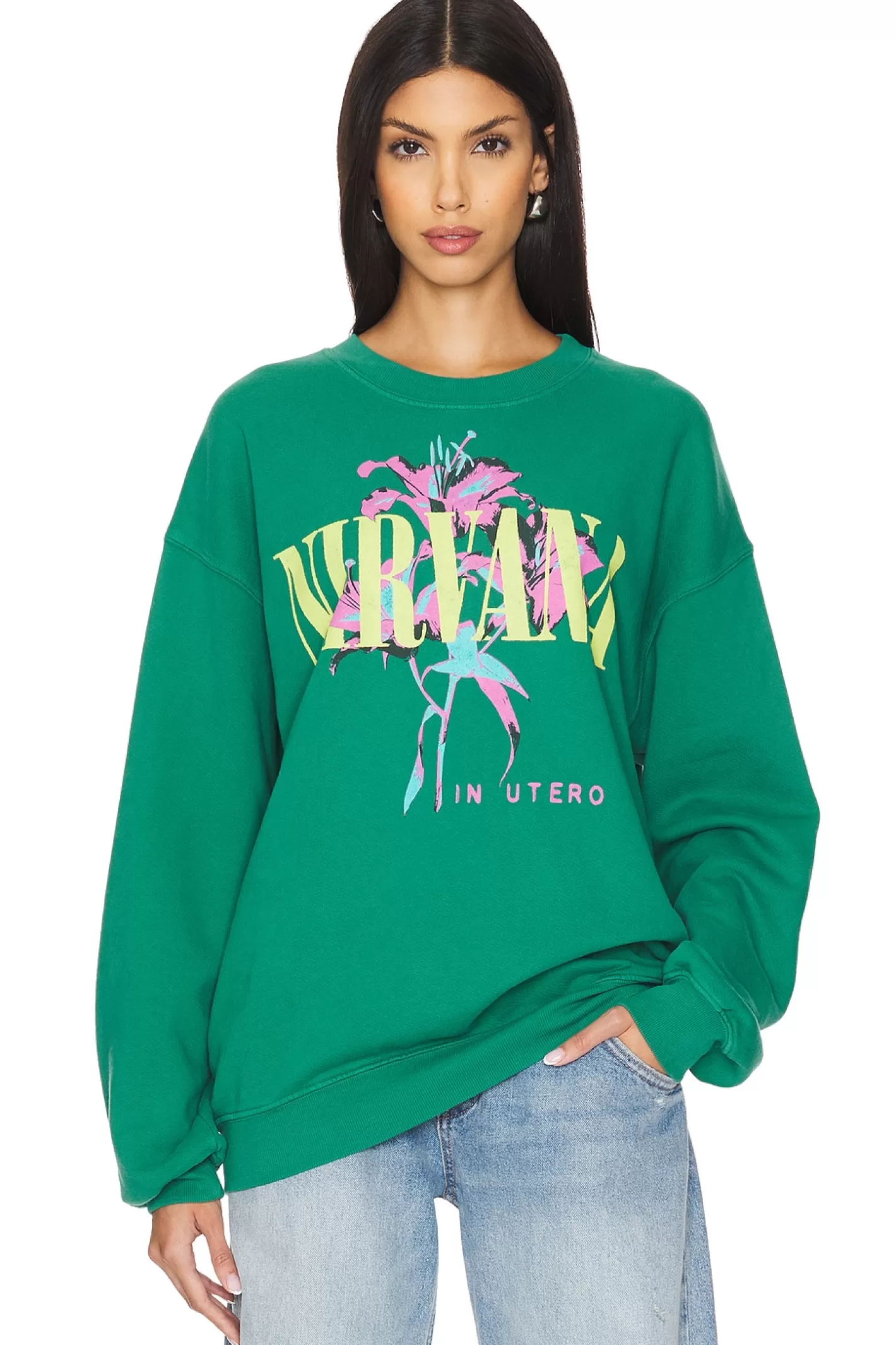 Nirvana Lilies Bf Crew Sweatshirt>DAYDREAMER Online