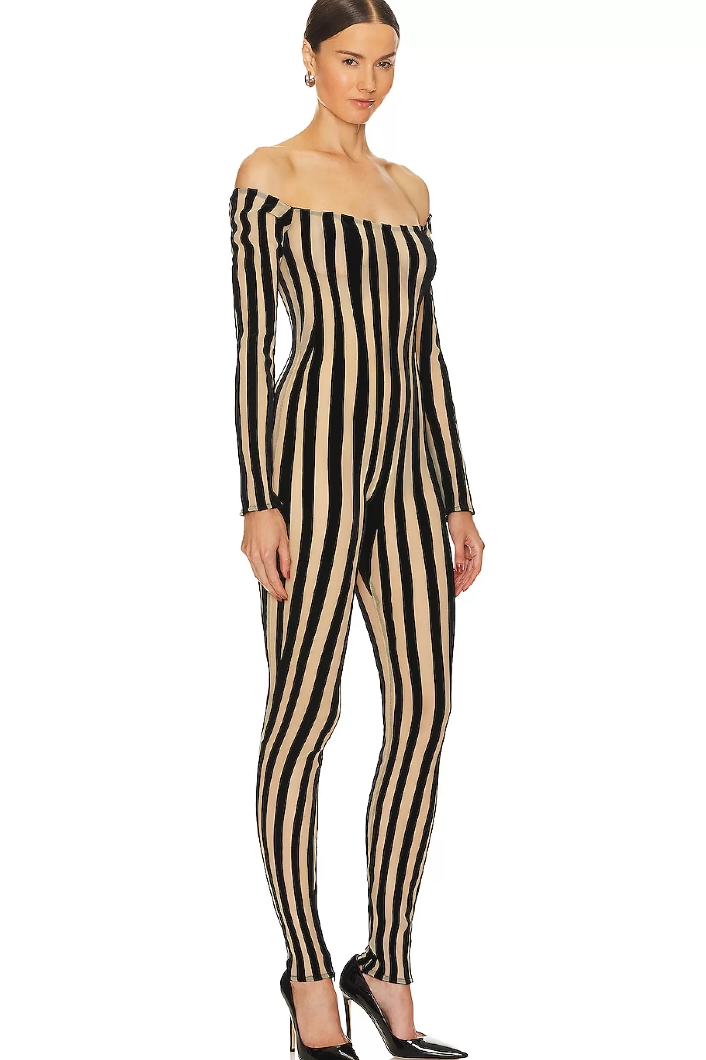 Off Shoulder Catsuit With Zipper Detail>LaQuan Smith Sale