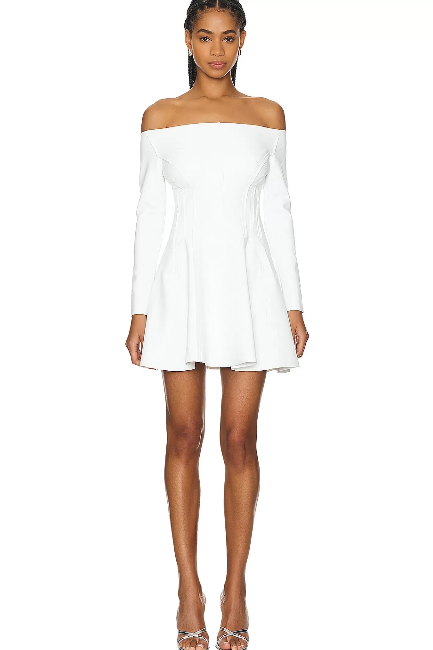 Off Shoulder Grace Mini Dress>Norma Kamali Shop