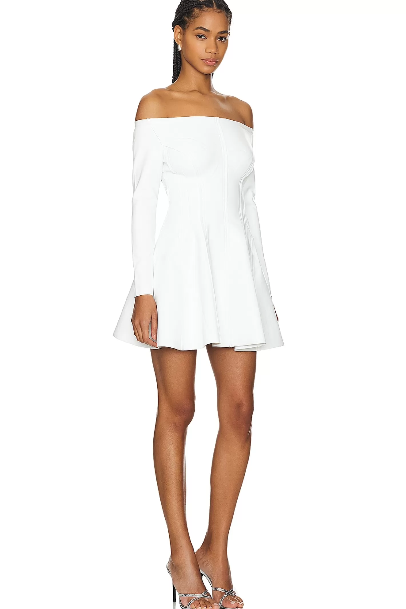 Off Shoulder Grace Mini Dress>Norma Kamali Shop