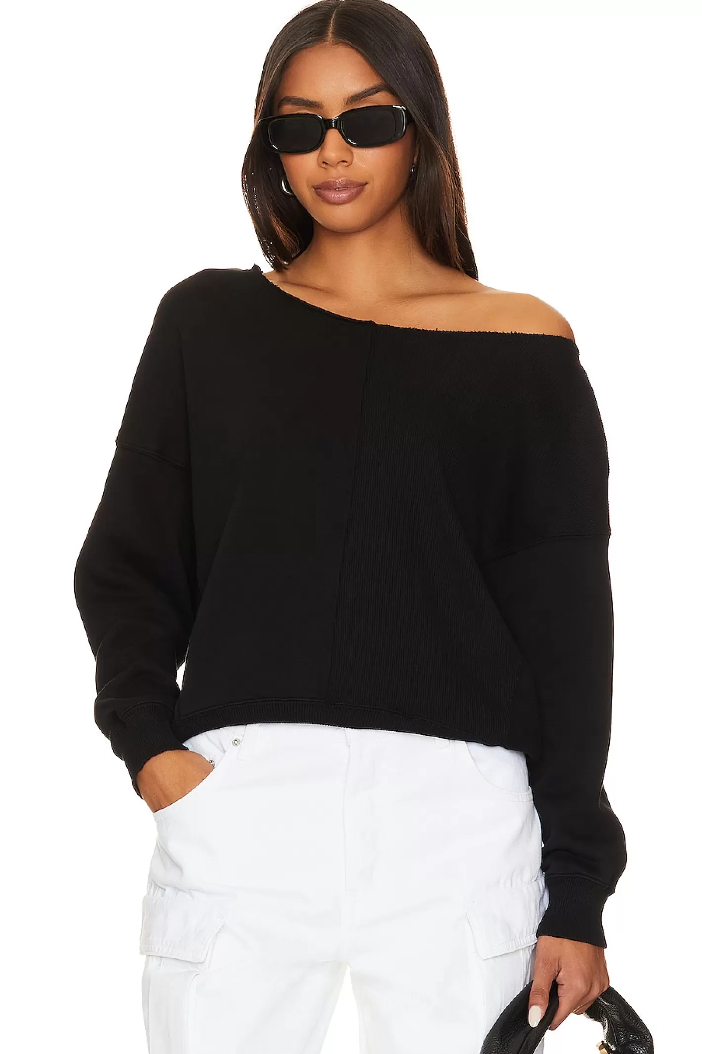 Off The Shoulder Crewneck>Bobi Online