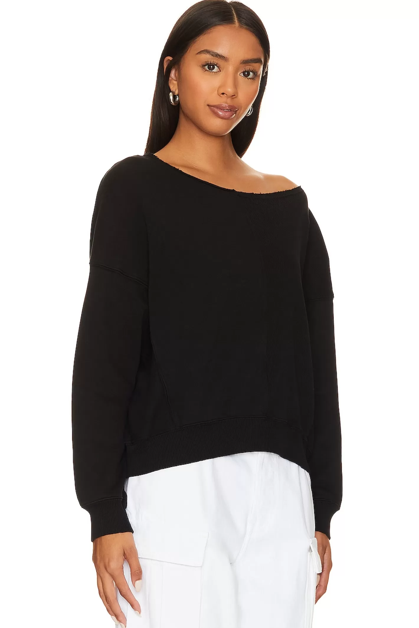 Off The Shoulder Crewneck>Bobi Online