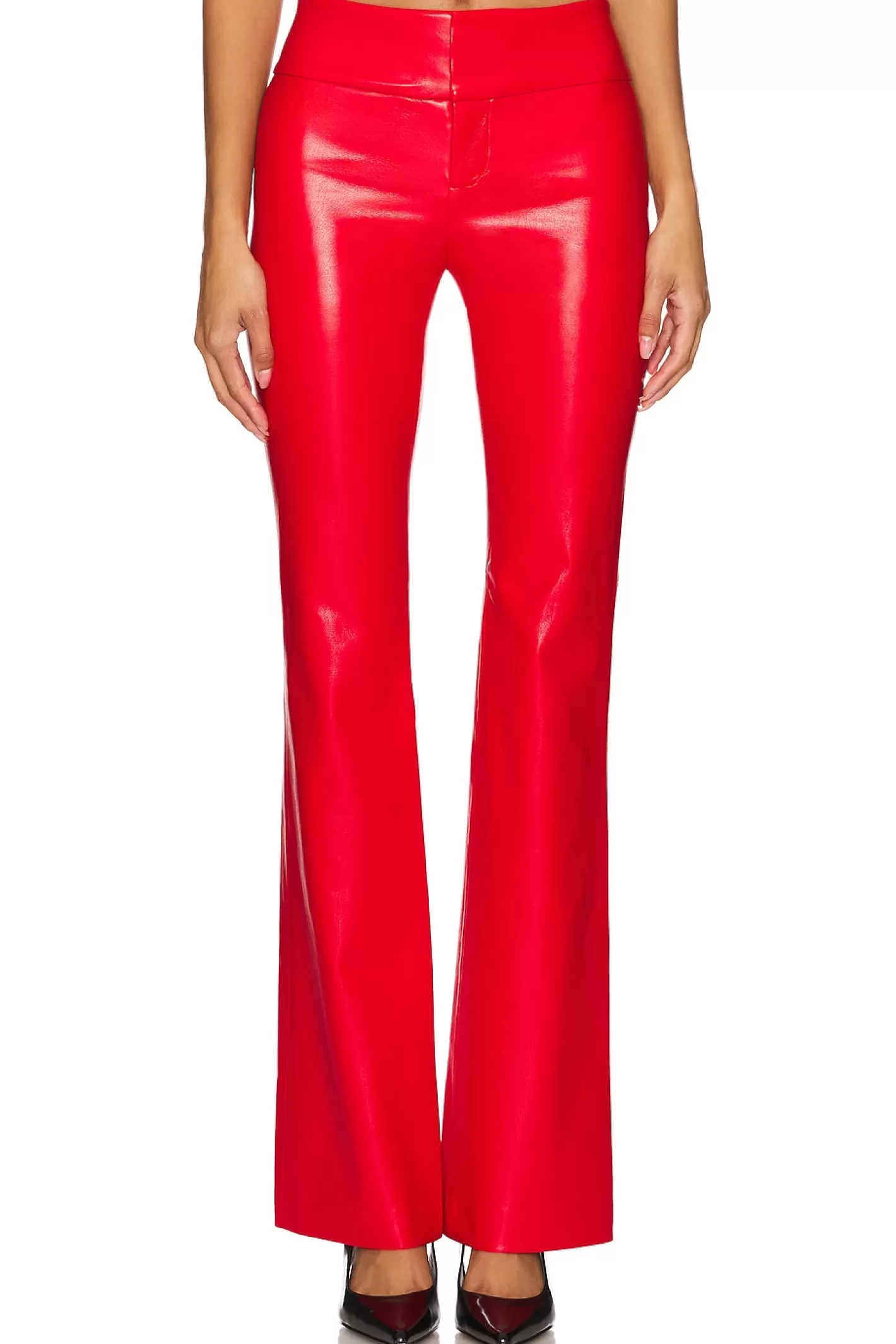 Olivia Vegan Leather Side Slits Pant>Alice + Olivia Clearance