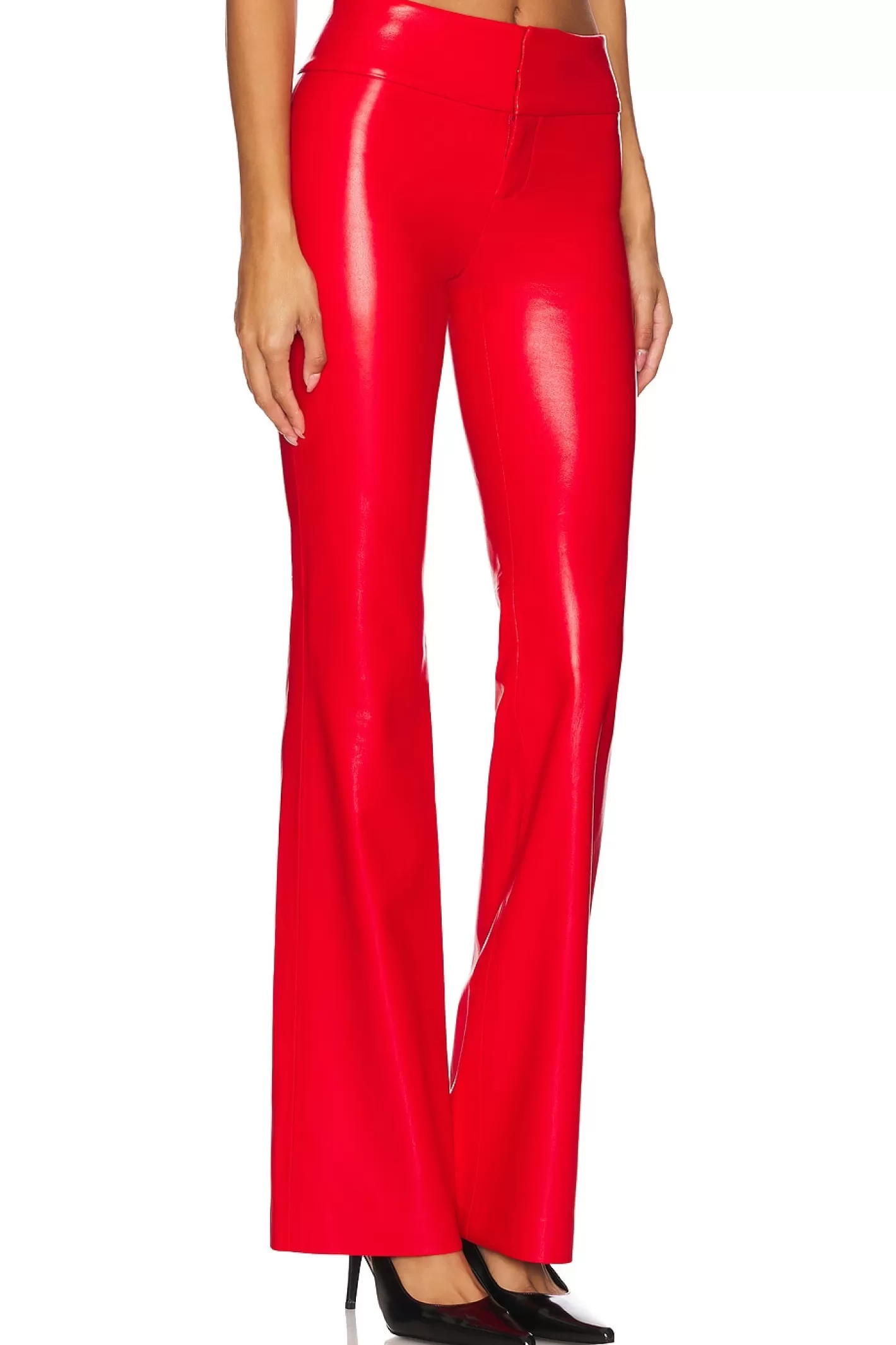 Olivia Vegan Leather Side Slits Pant>Alice + Olivia Clearance