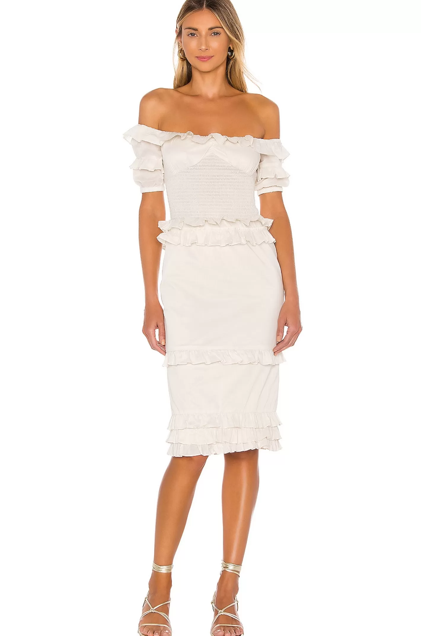 Ollie Midi Dress>MAJORELLE Store