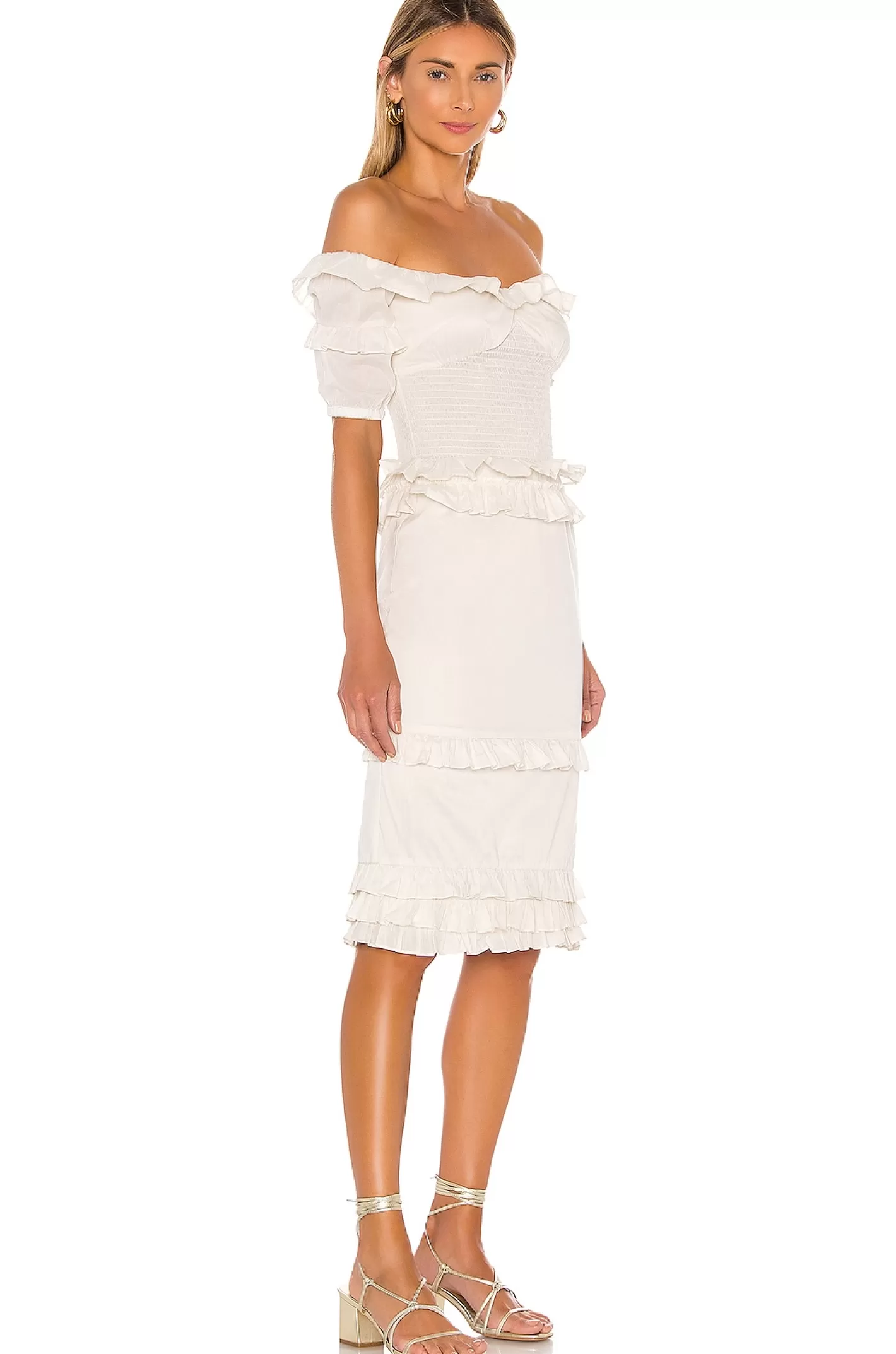 Ollie Midi Dress>MAJORELLE Store