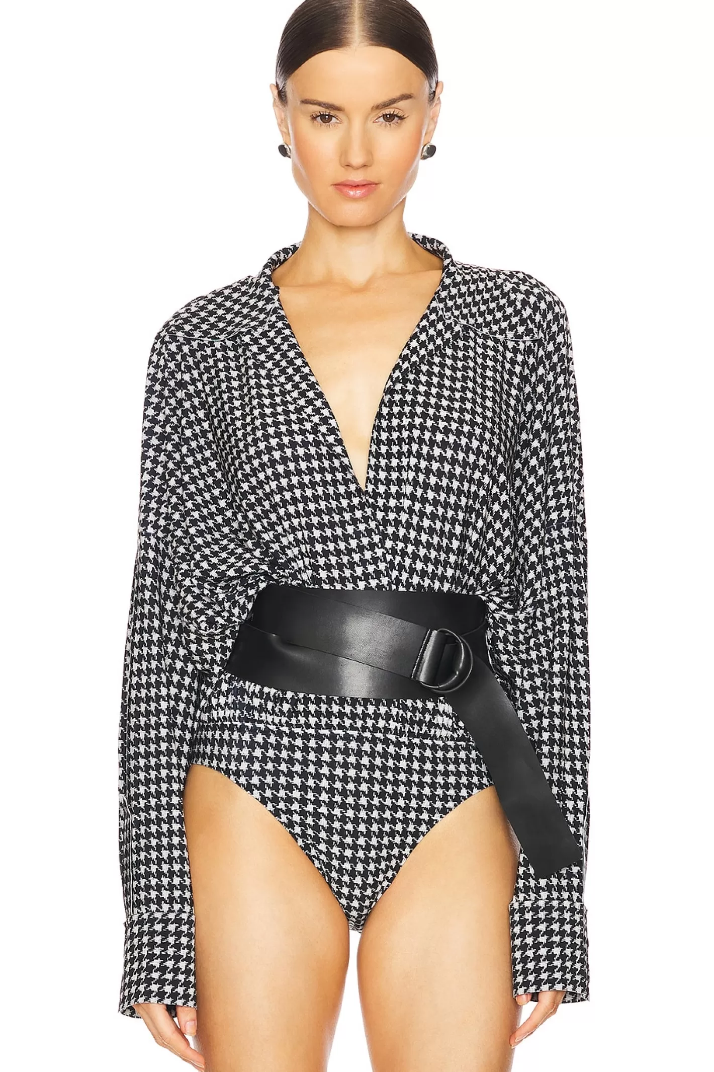 Oversized Boyfriend Shirt Bodysuit>Norma Kamali Outlet