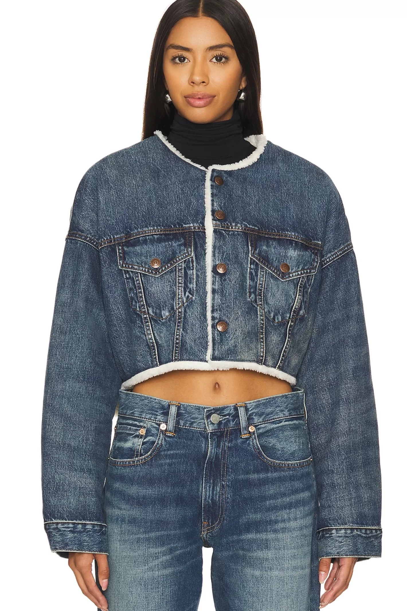 Oversized Cropped Denim Jacket>Denimist Online