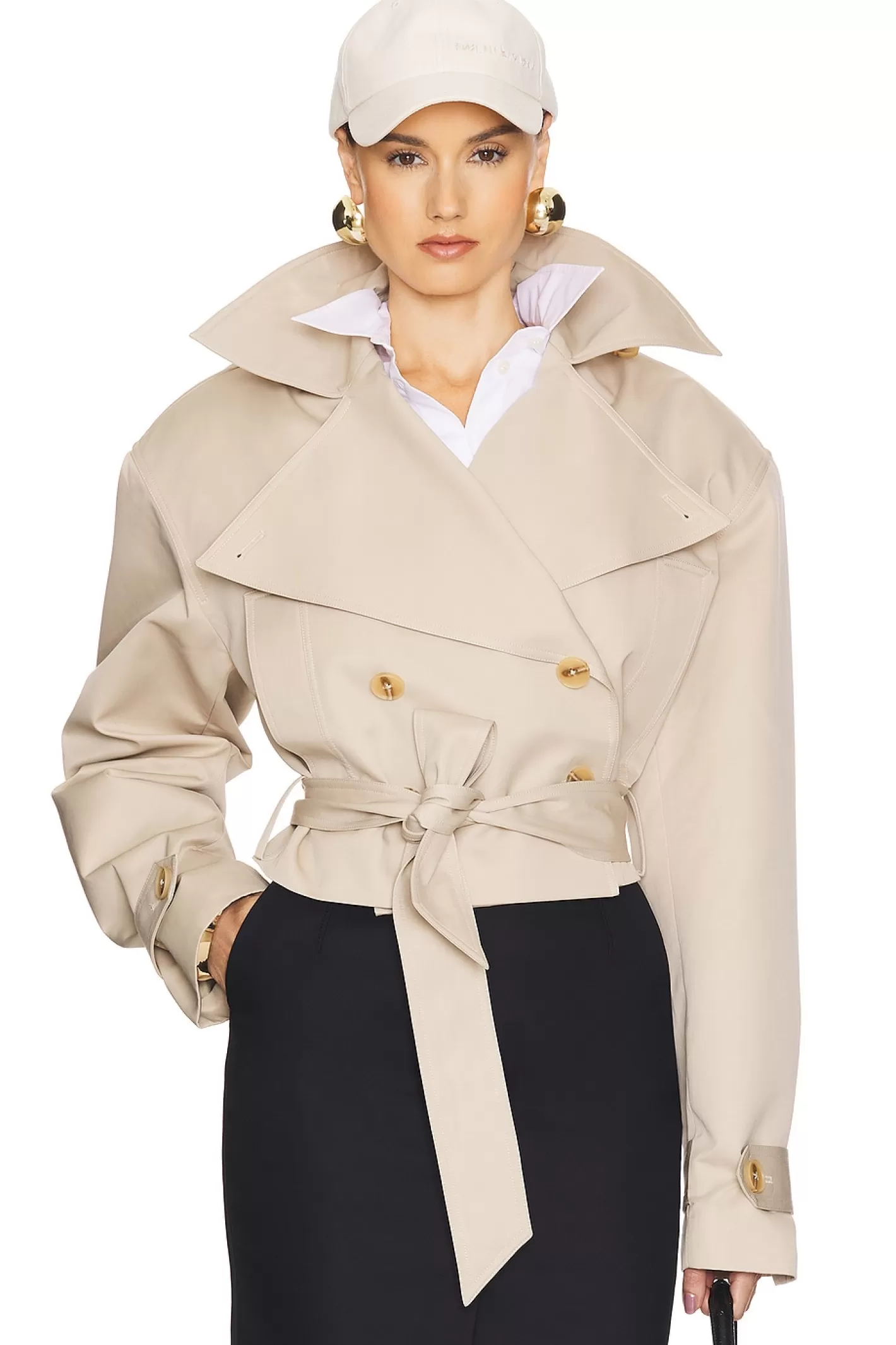 Oversized Cropped Trench>Helsa Discount