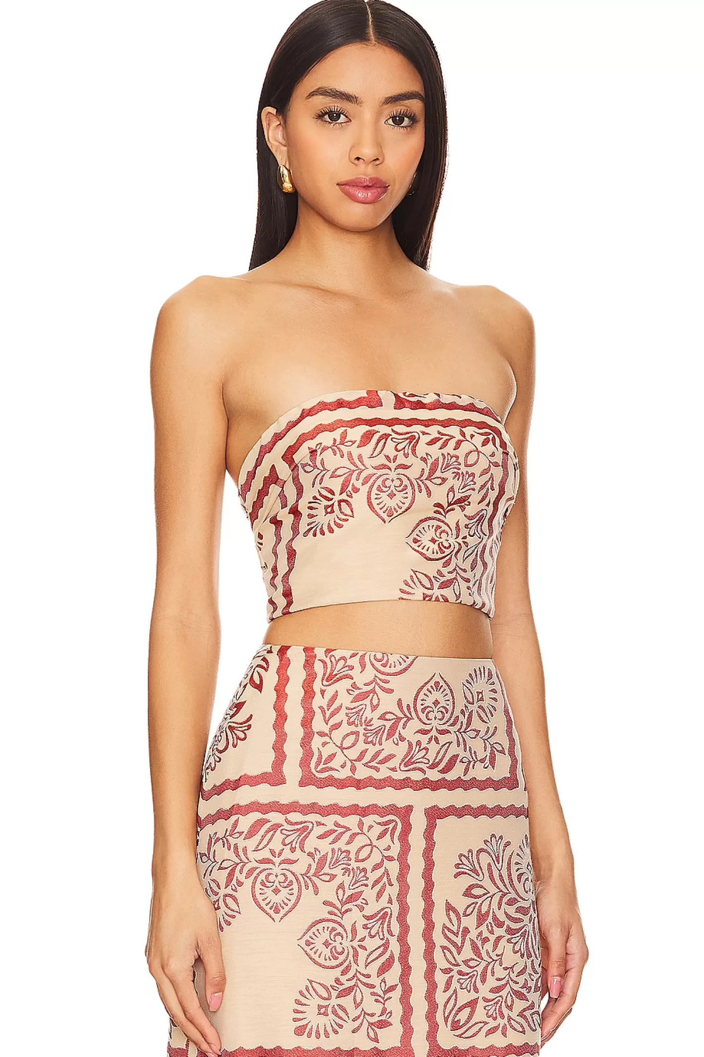 Palm Bliss Strapless Crop>Bec + Bridge Discount