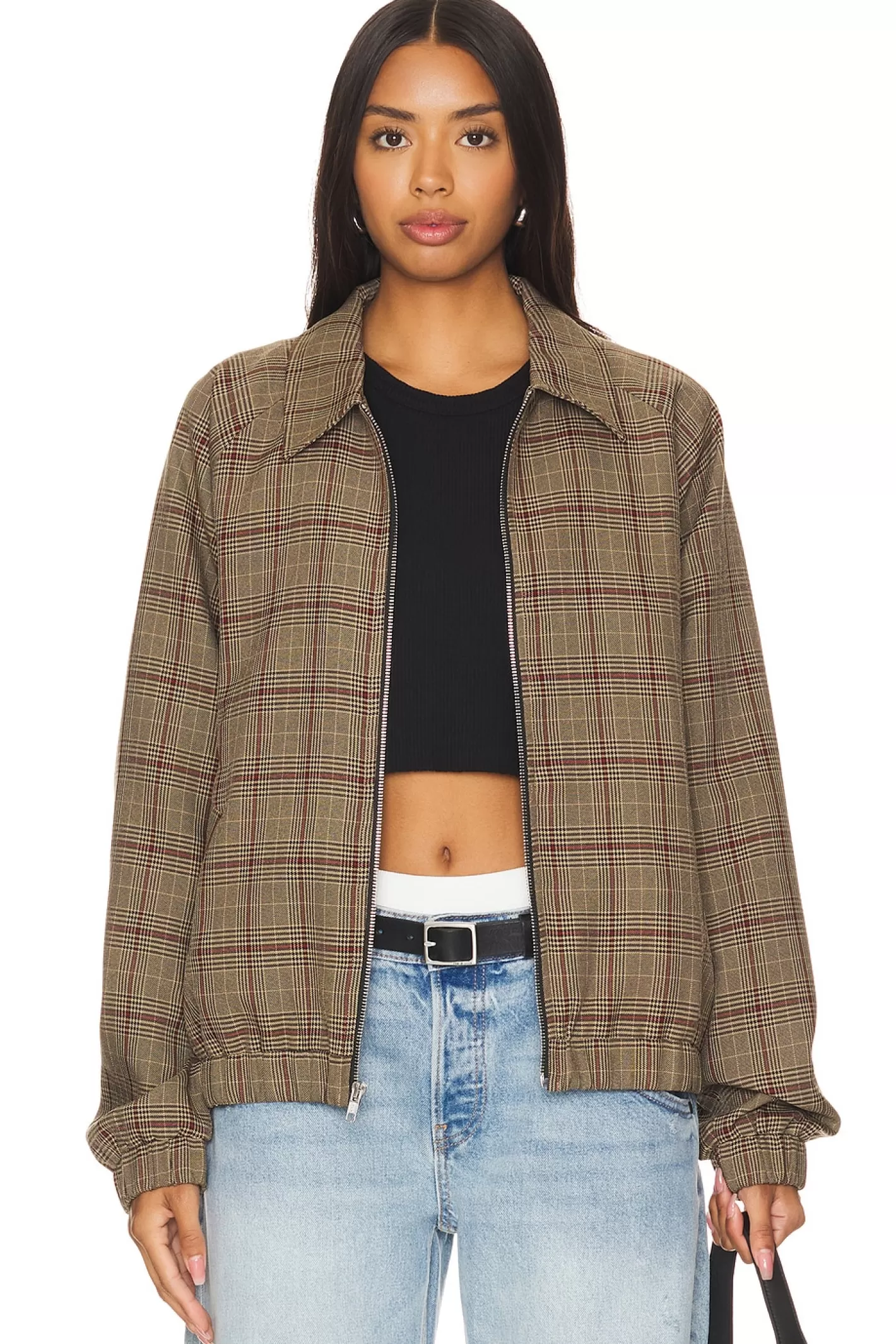 Plaid Bomber Jacket>WAO Outlet