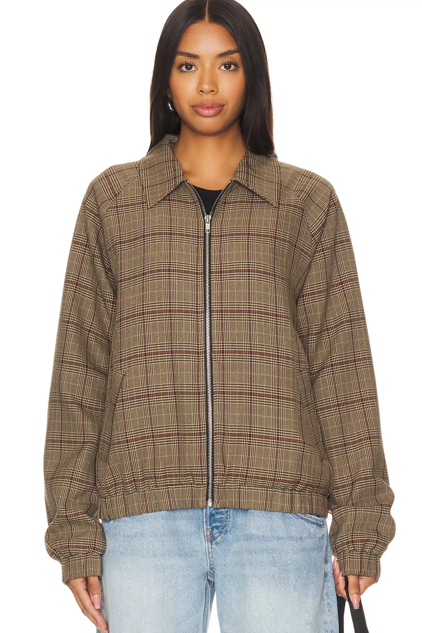 Plaid Bomber Jacket>WAO Outlet