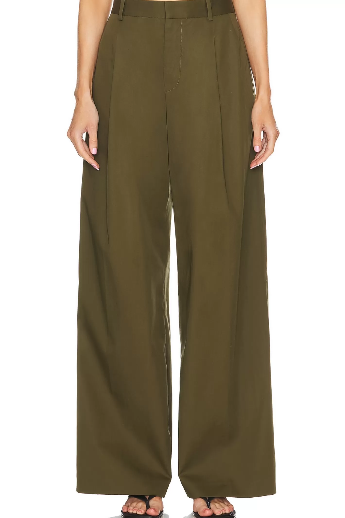 Pleated Wide Leg Pant>FRAME Store