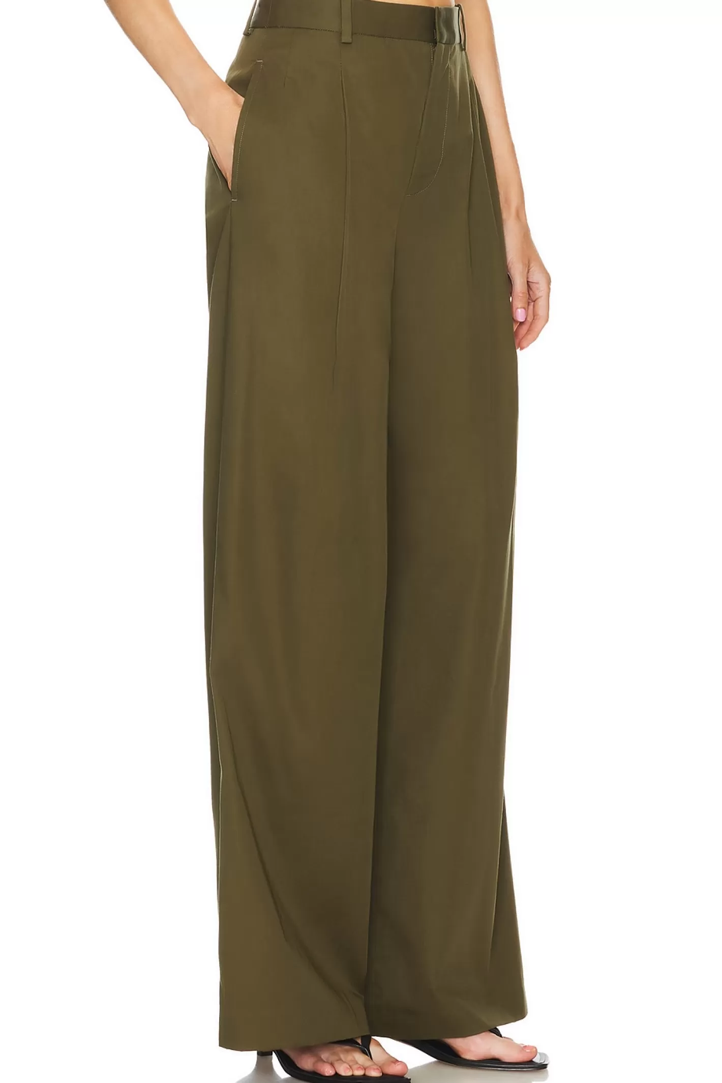 Pleated Wide Leg Pant>FRAME Store