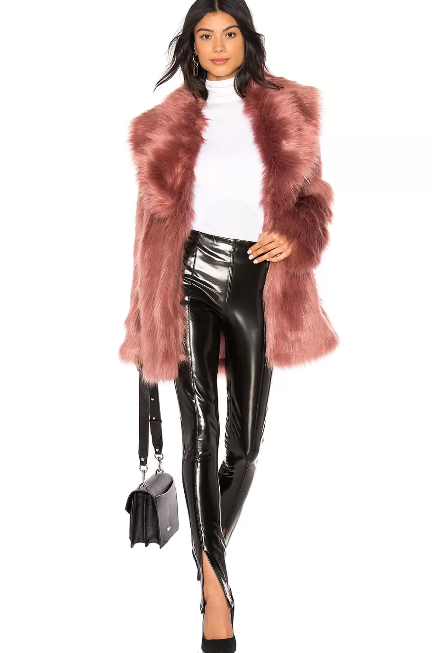 Premium Rose Faux Fur Jacket>Unreal Fur New