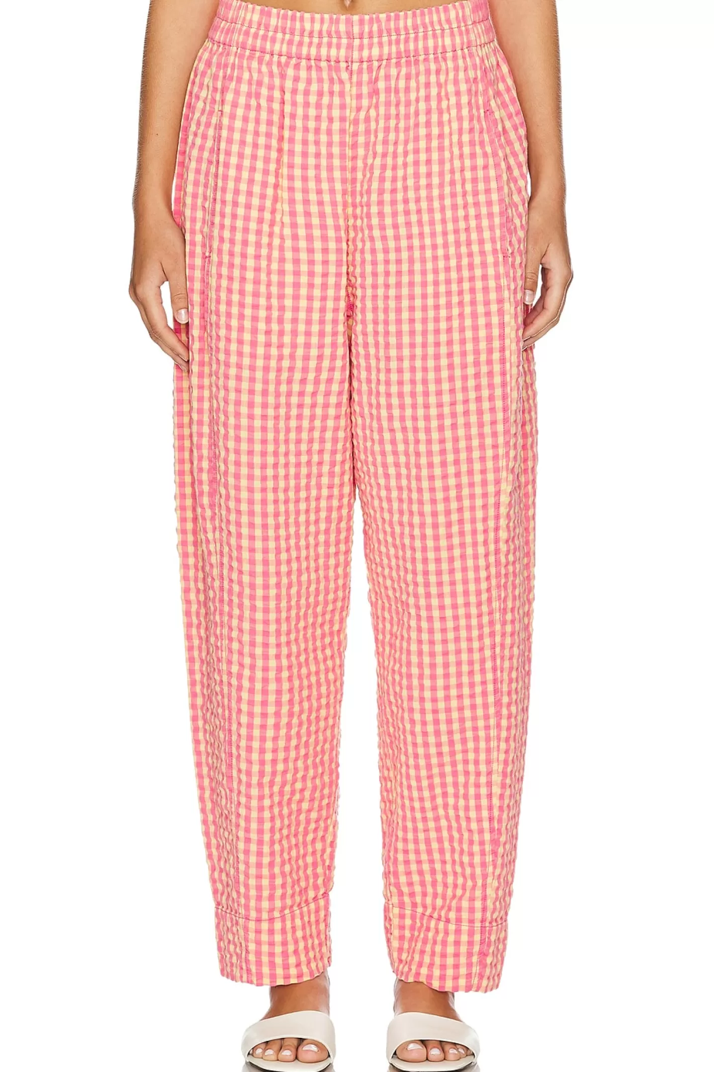 Preppy Poplin Gingham Pants>Free People Cheap
