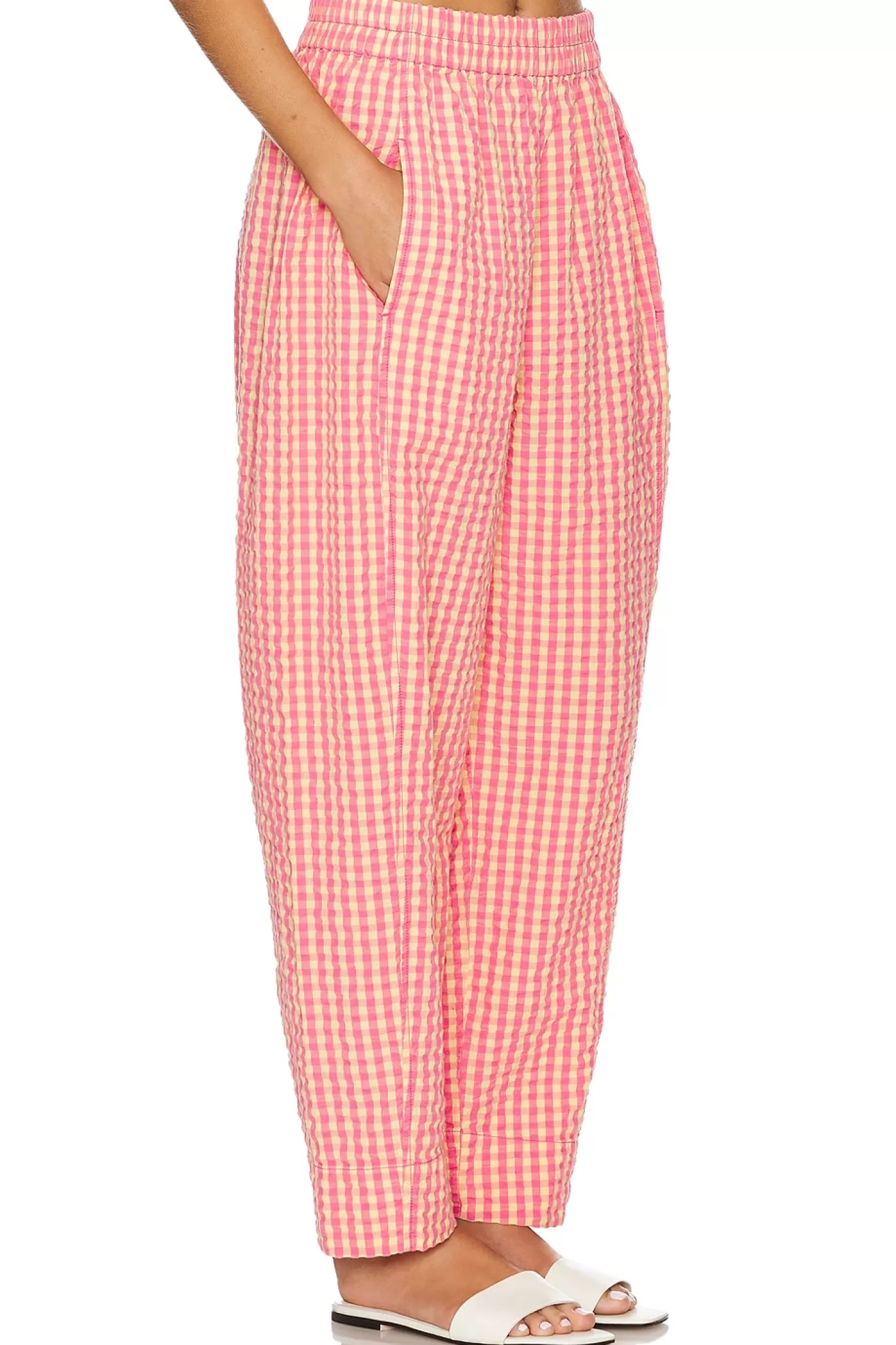 Preppy Poplin Gingham Pants>Free People Cheap