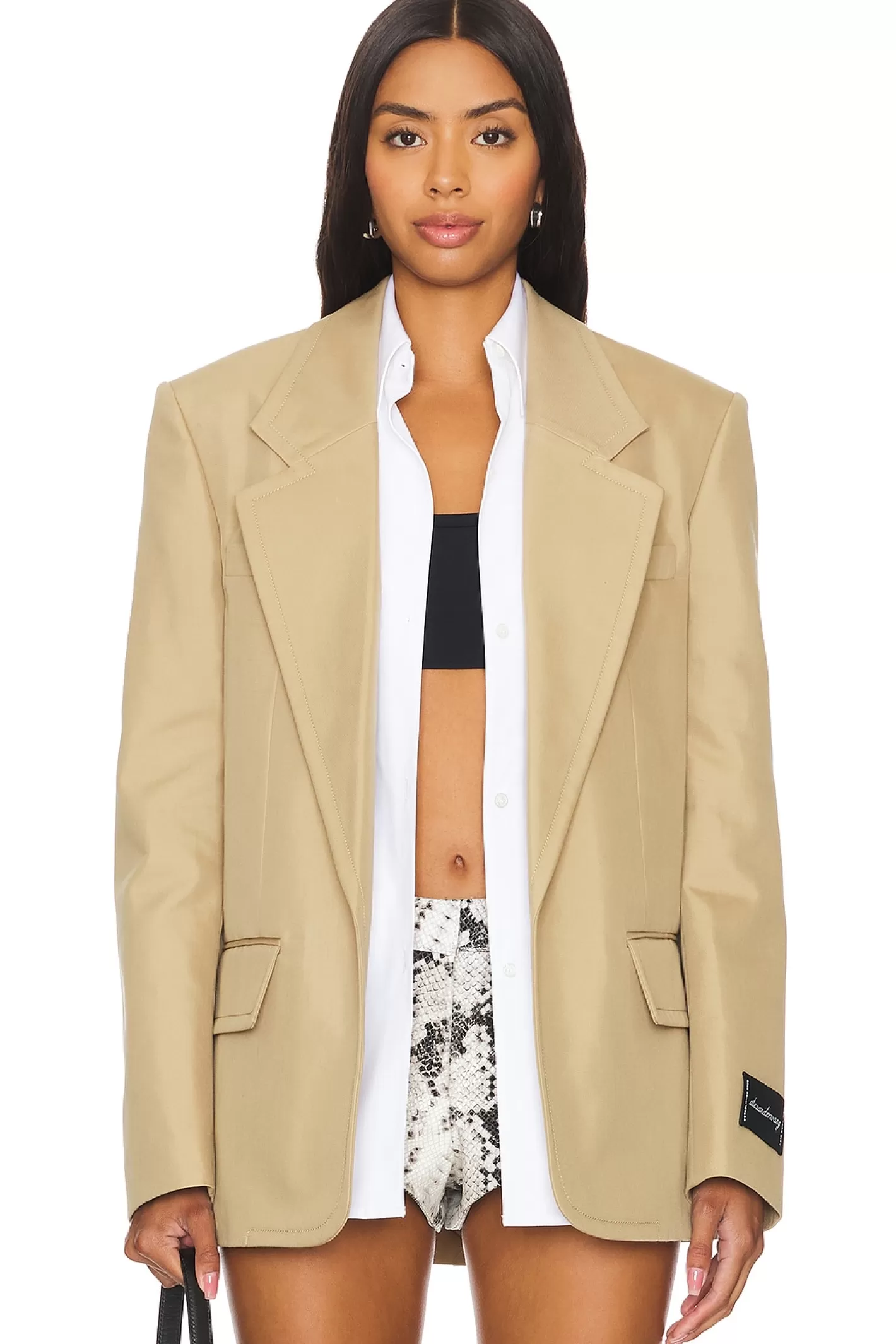 Prestyled Oversized Boxy Blazer W/ Poplin Dickie>Alexander Wang Fashion