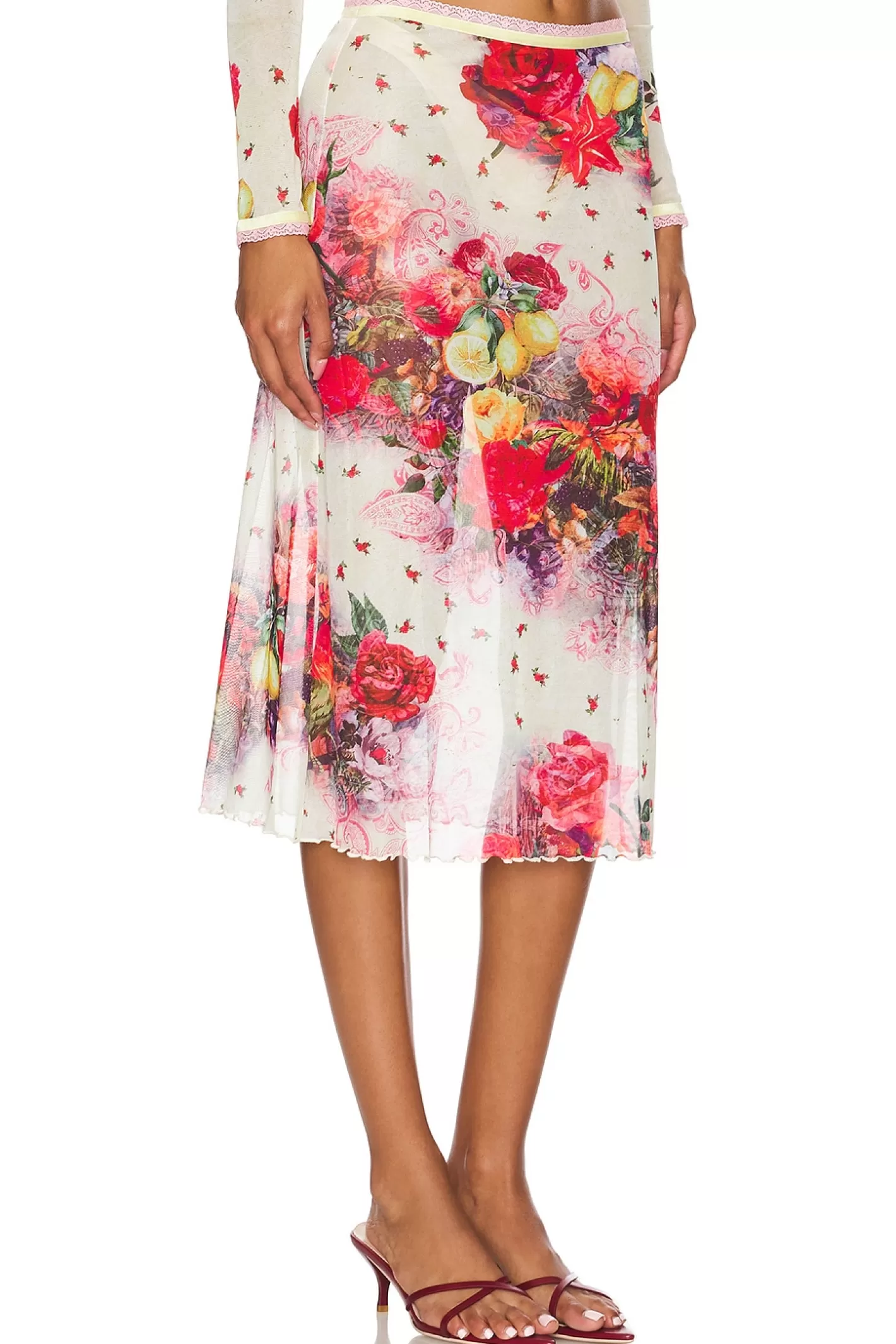 Printed Midi Skirt>Jaded London Flash Sale