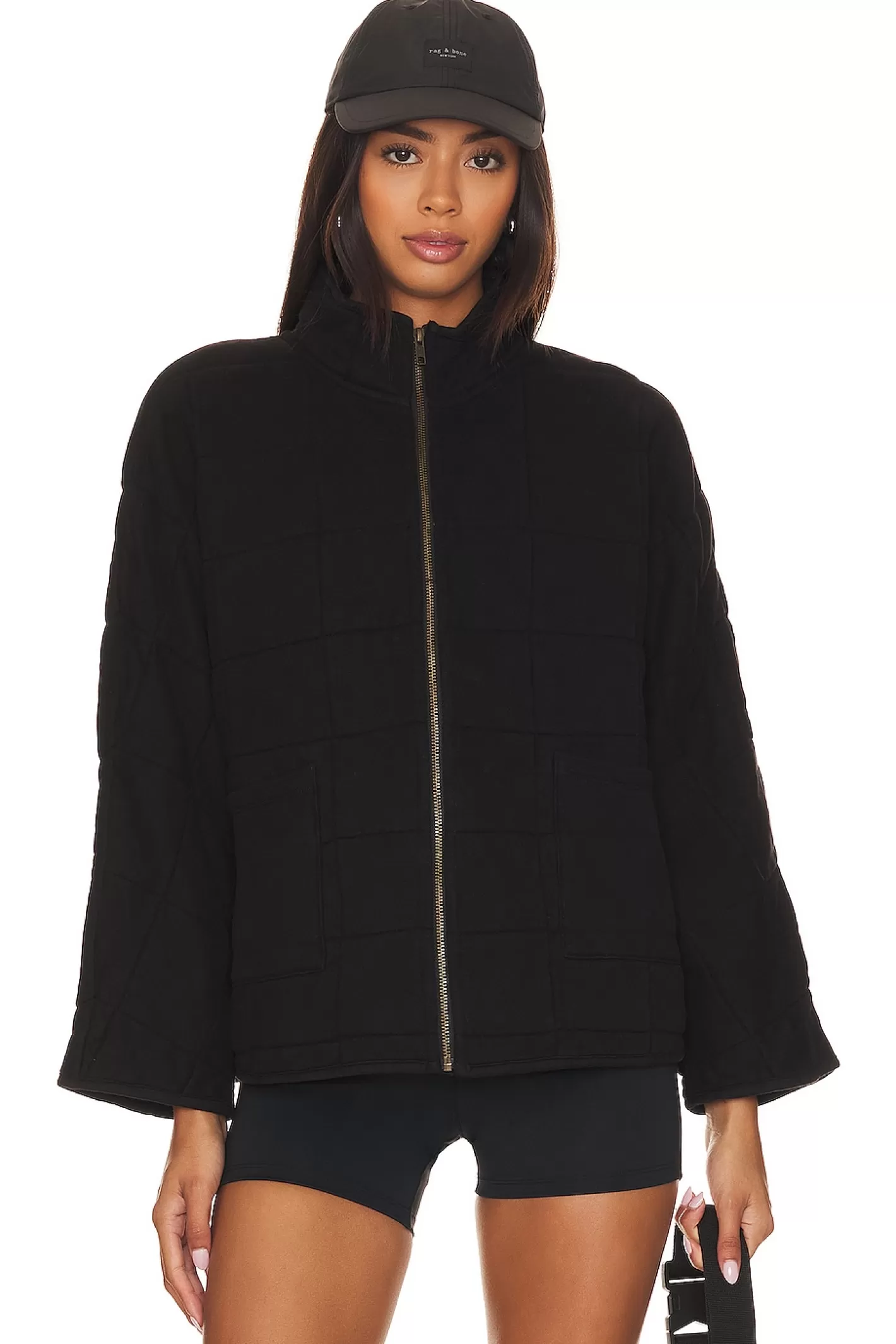 Quilted Jacket With Zip>Bobi Hot