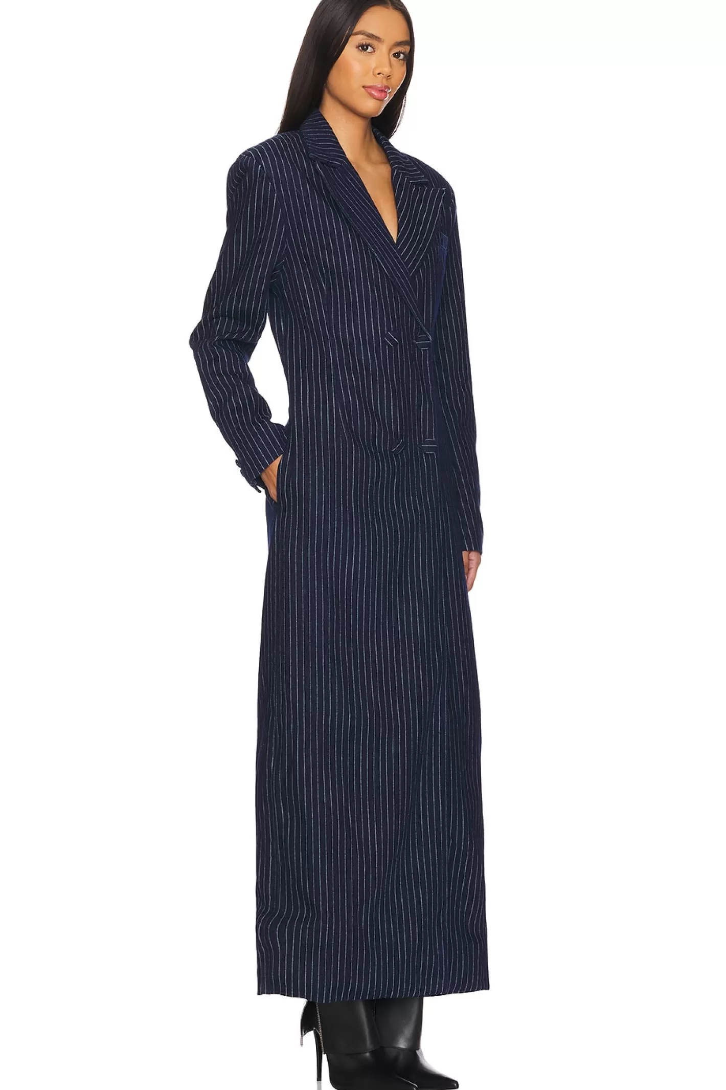 Quinn Fitted Maxi Blazer Coat>AFRM Best Sale