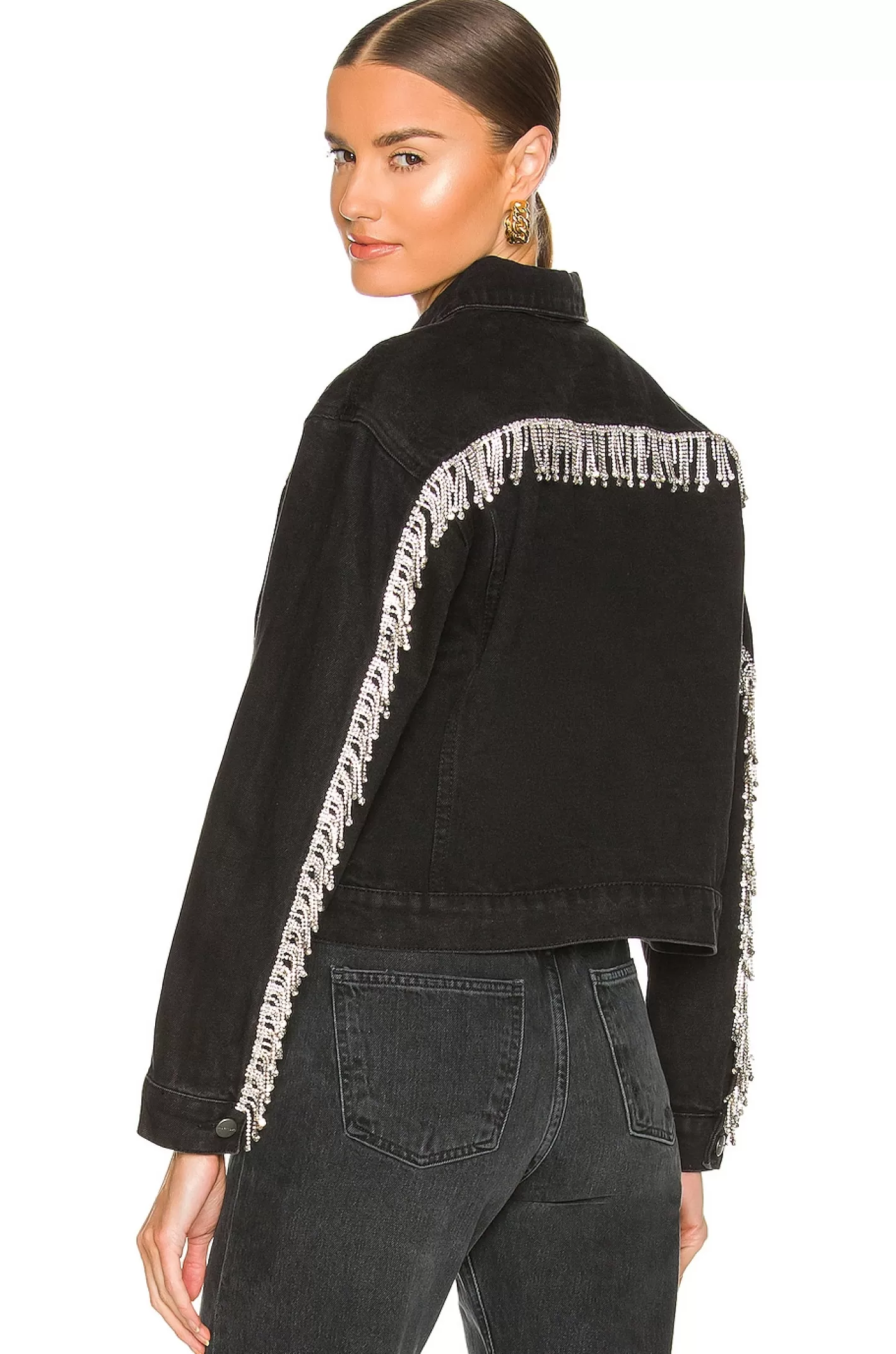 Raya Rhinestone Fringe Jacket>superdown Clearance