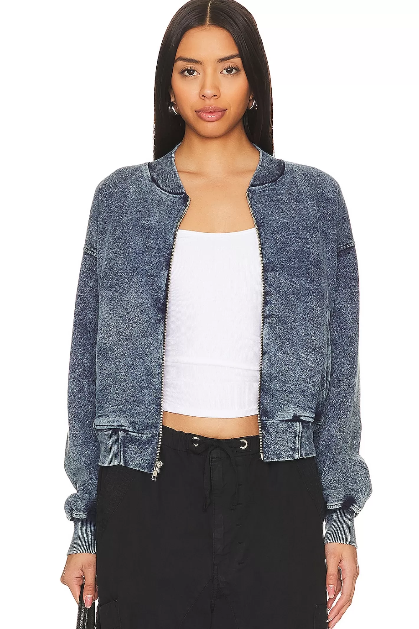 Riston Acid Wash Bomber>Michael Lauren Fashion