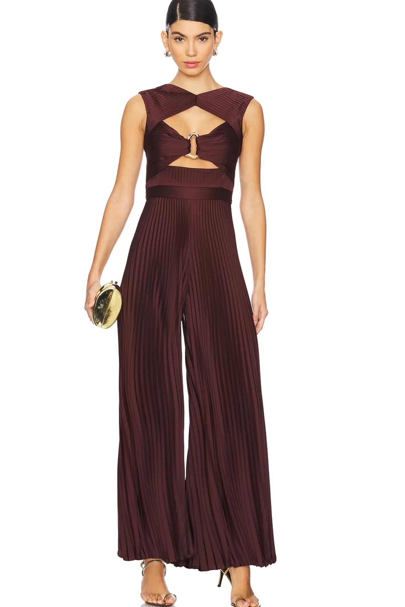 Rosalynn Pleated Jumpsuit>AMUR Sale