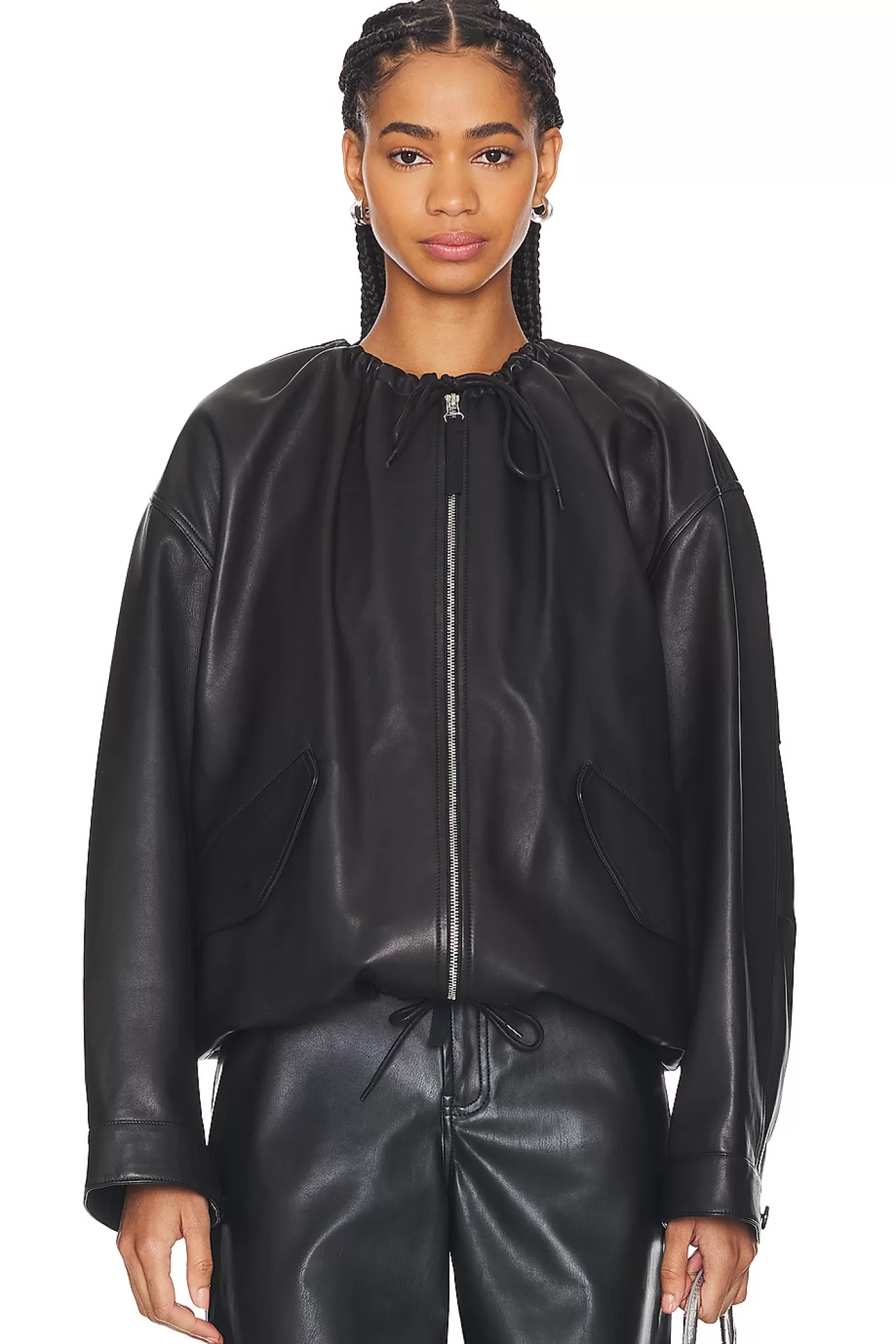 Ruched Leather Jacket>Helmut Lang Best