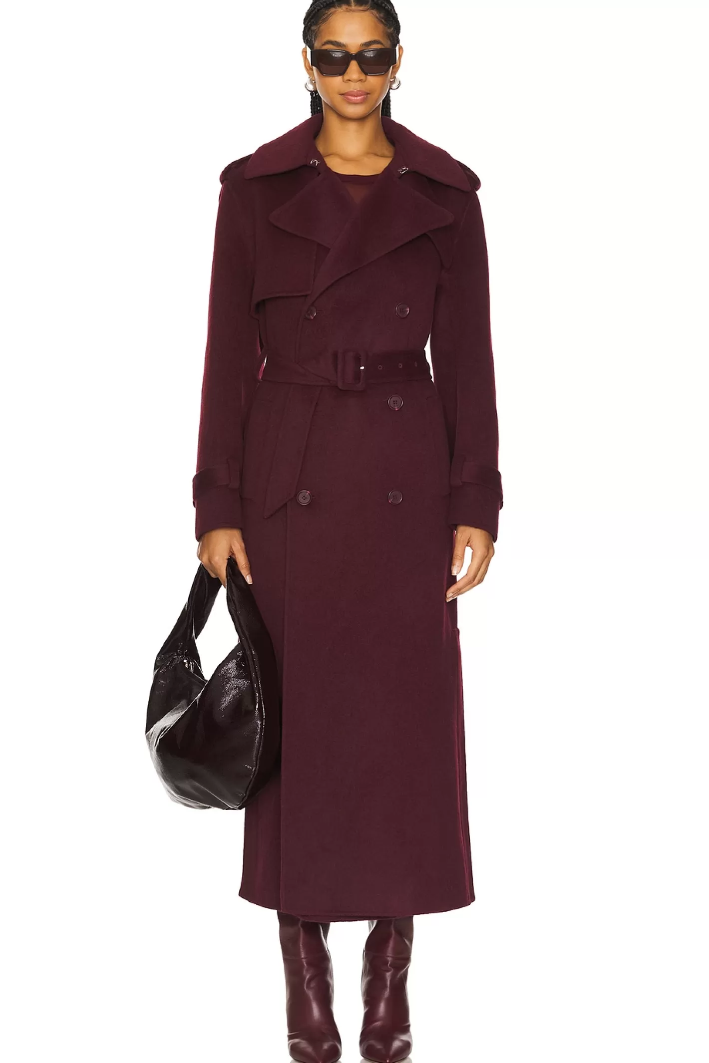 Rumi Belted Long Coat>SIMKHAI Best Sale