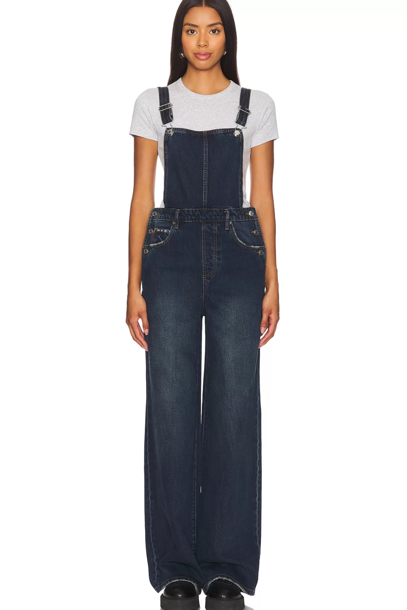 Sadie Wide Leg Overalls>GRLFRND Shop