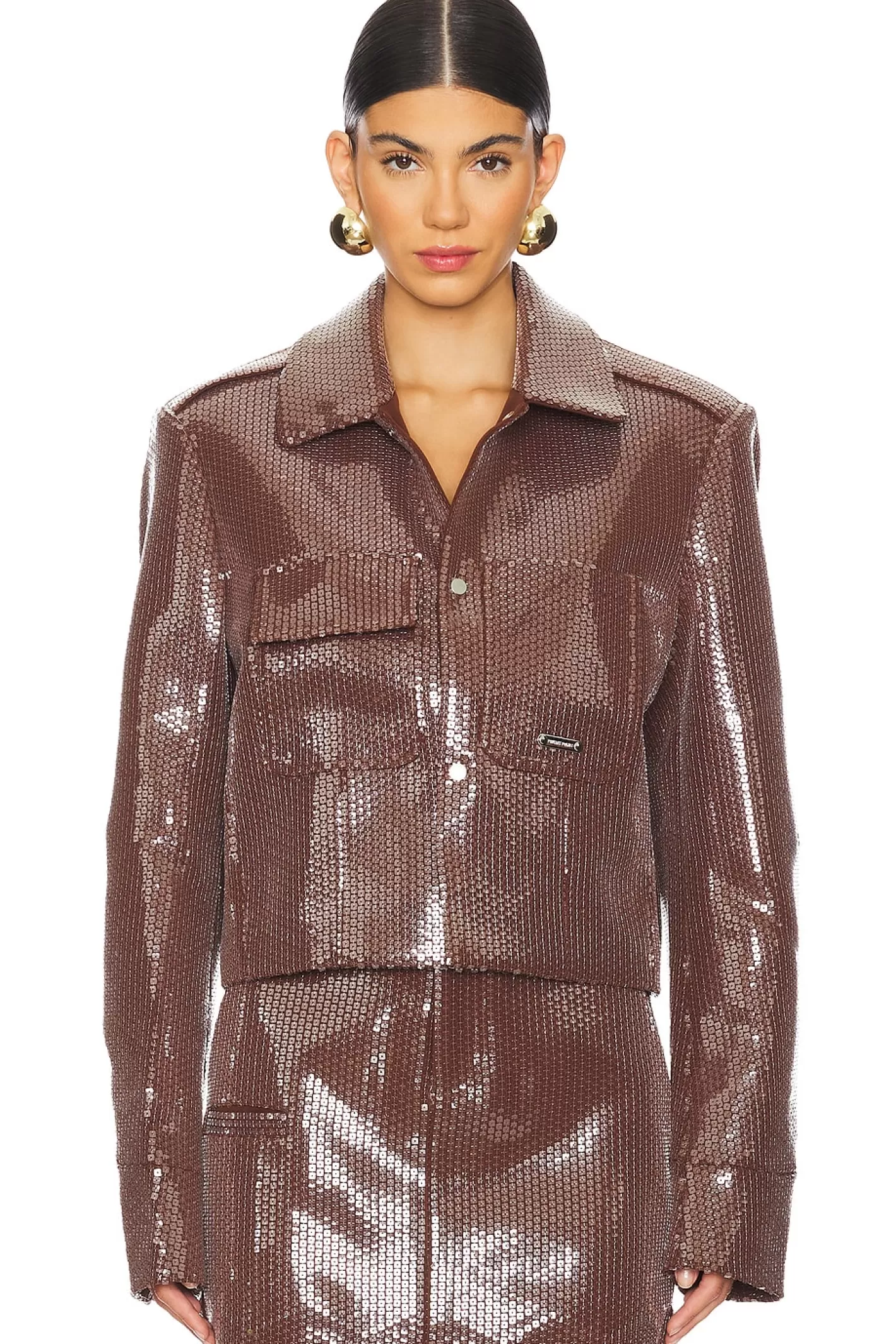 Sequin Cropped Suit Jacket>PRIVATE POLICY New