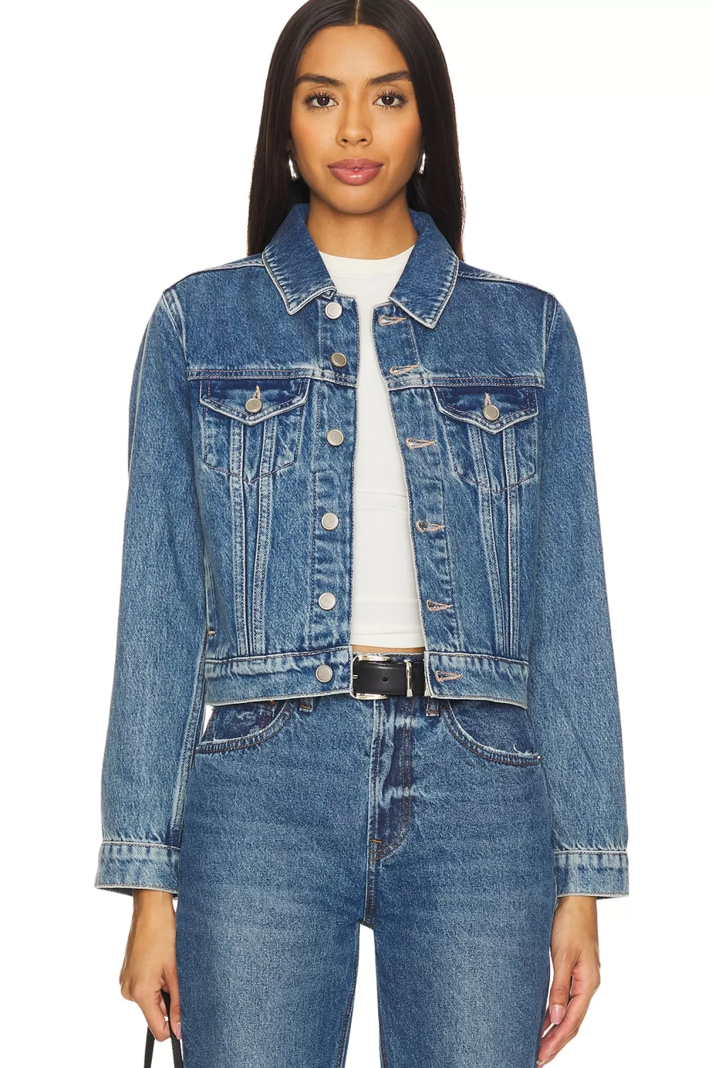 Shrunken Trucker Jacket>Good American Online