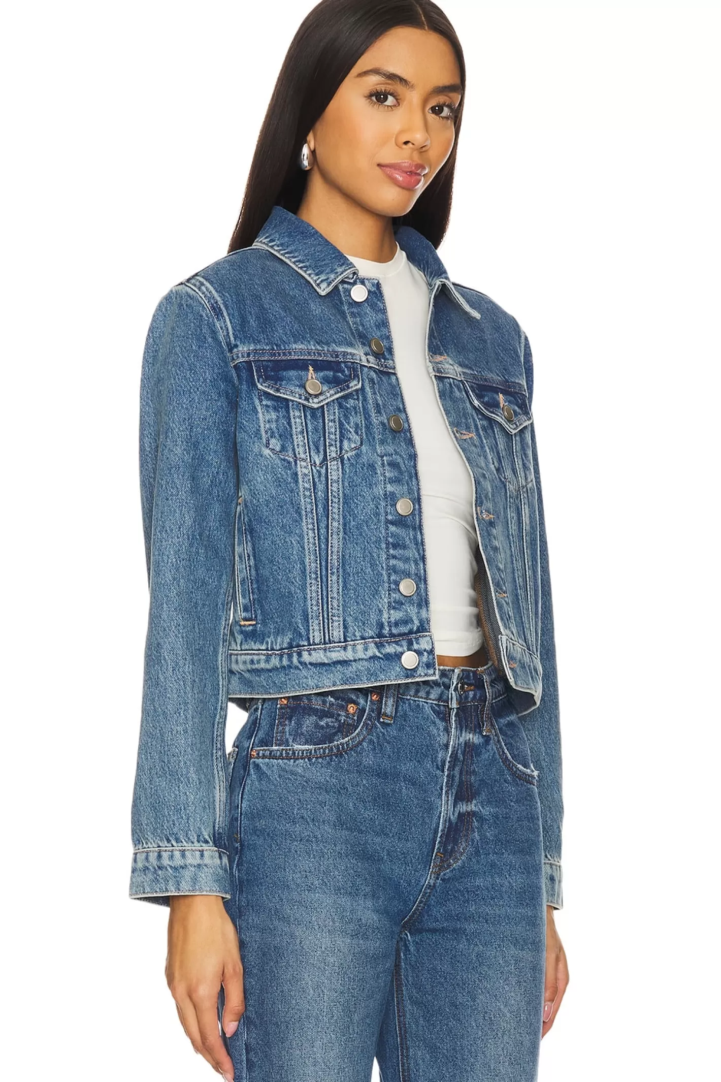 Shrunken Trucker Jacket>Good American Online