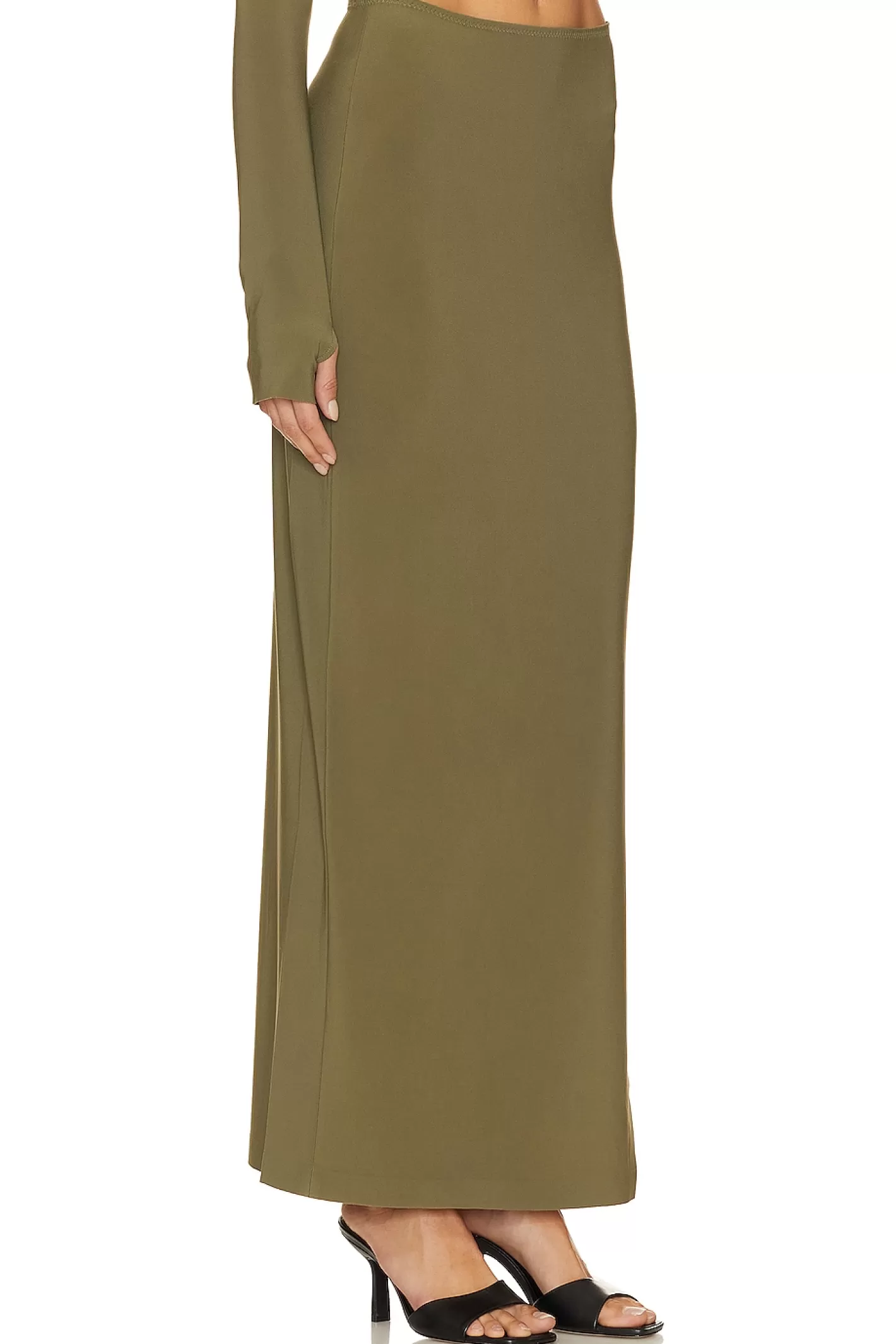 Side Slit Long Skirt>Norma Kamali Best Sale