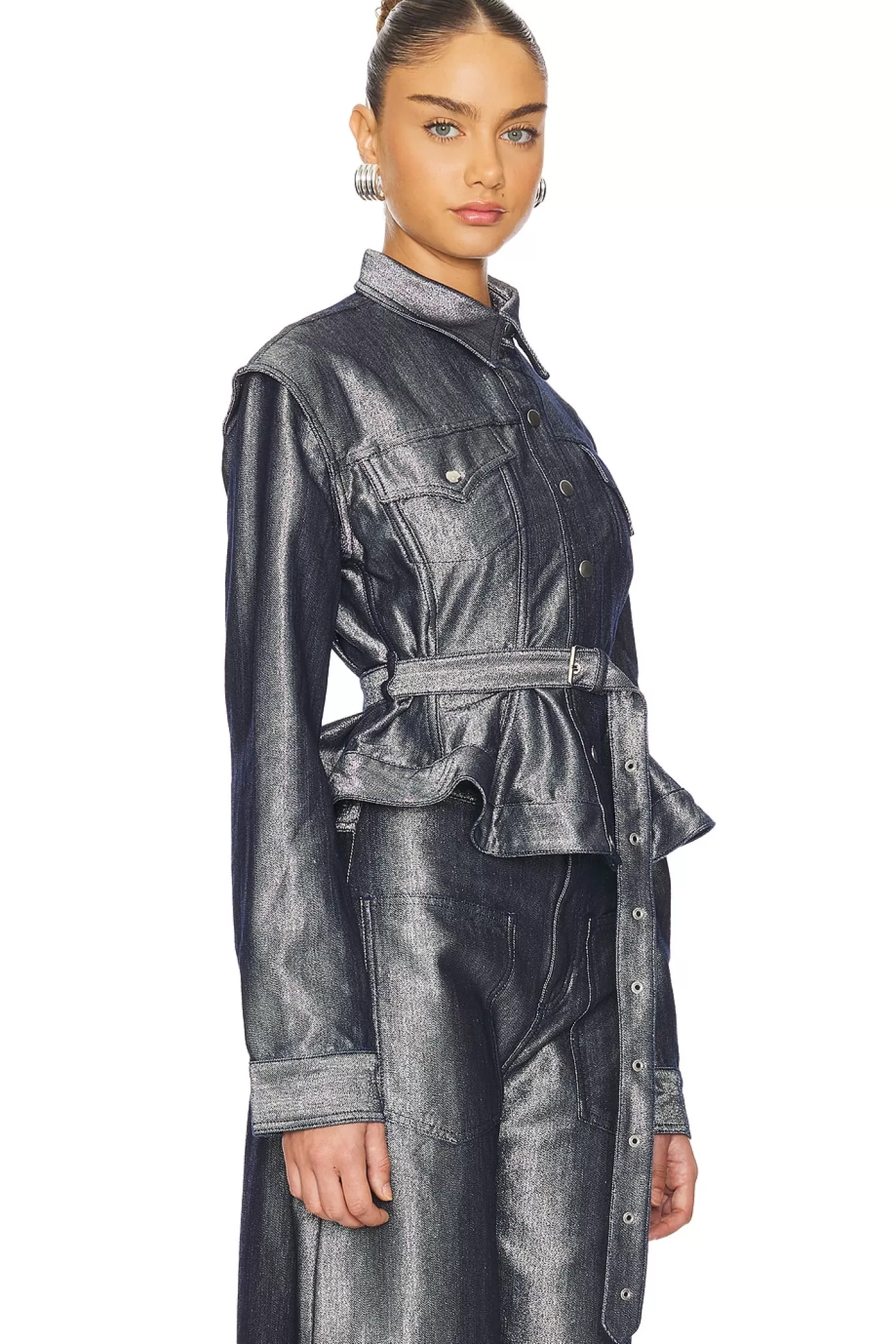 Denim Cinched Jacket With Belt>Marques ' Almeida Online