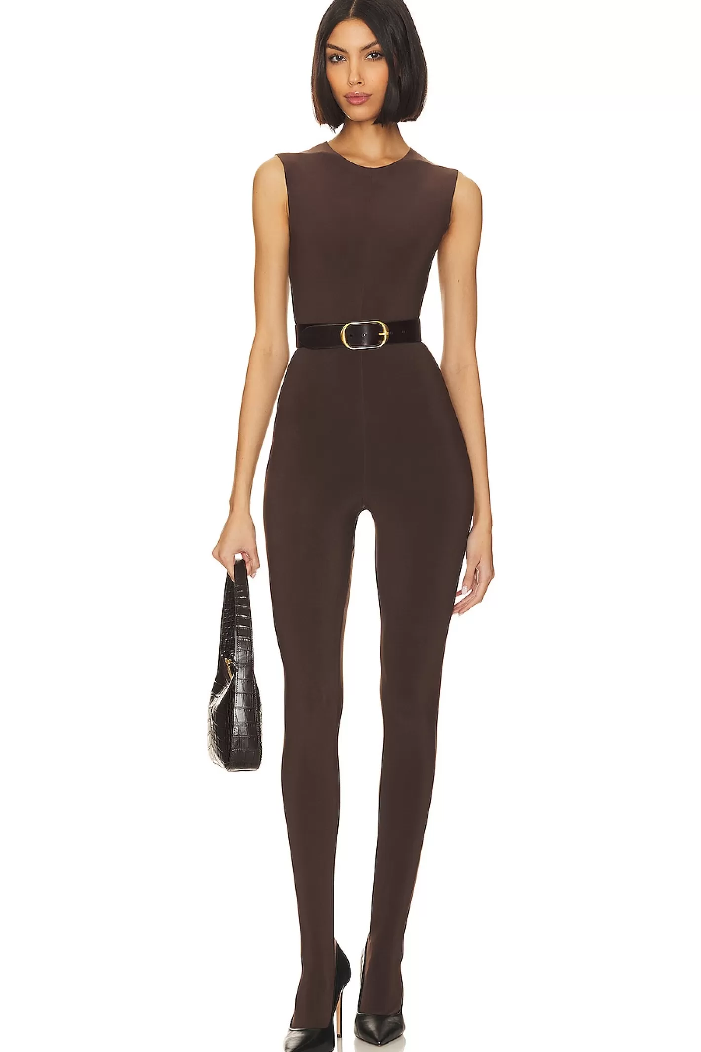 Sleeveless Catsuit With Footsie>Norma Kamali Cheap