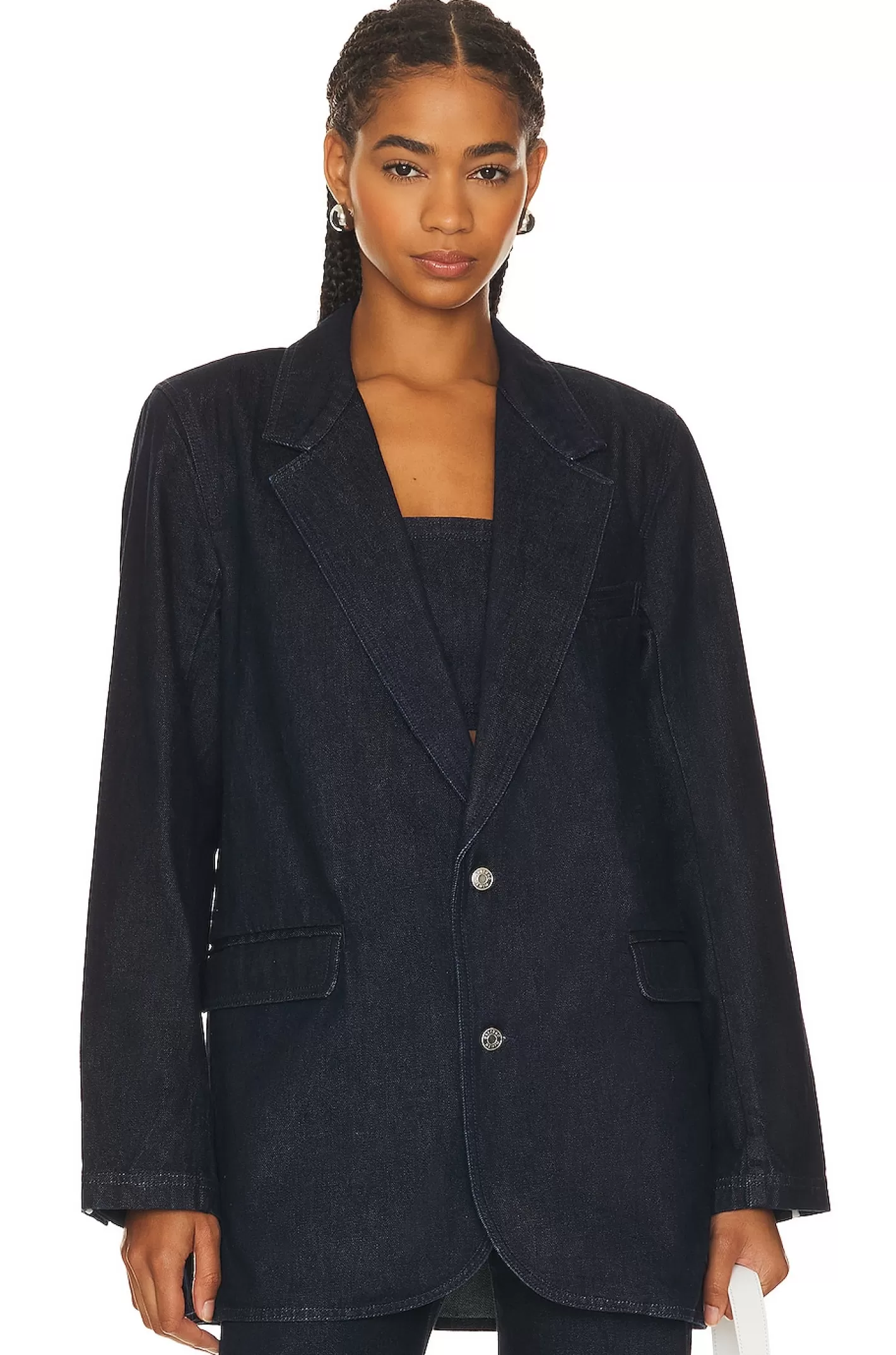 Sloane Denim Blazer>GRLFRND Hot